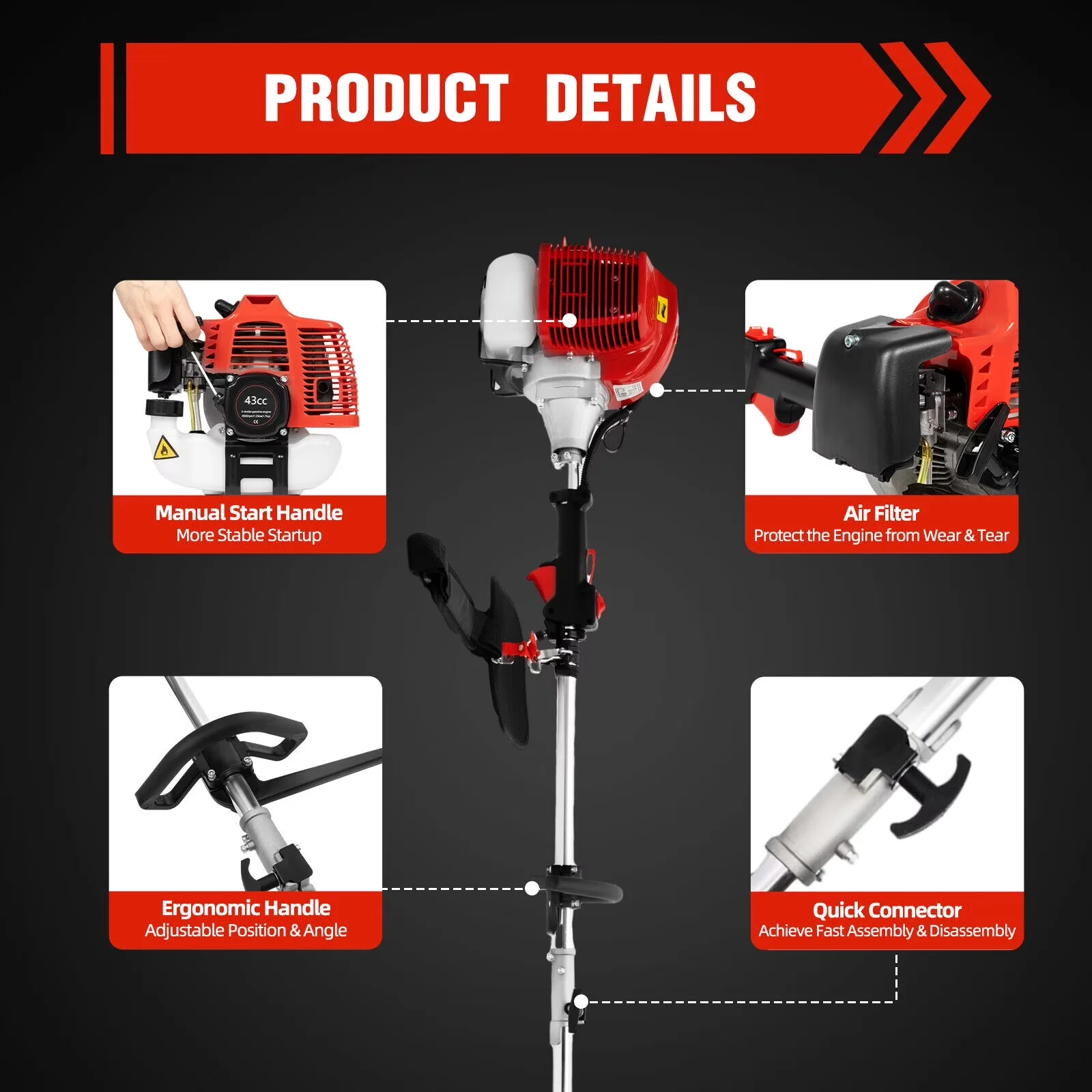 Pole Saw Quality - Silver Trimmer - Durable Build Model AE226E