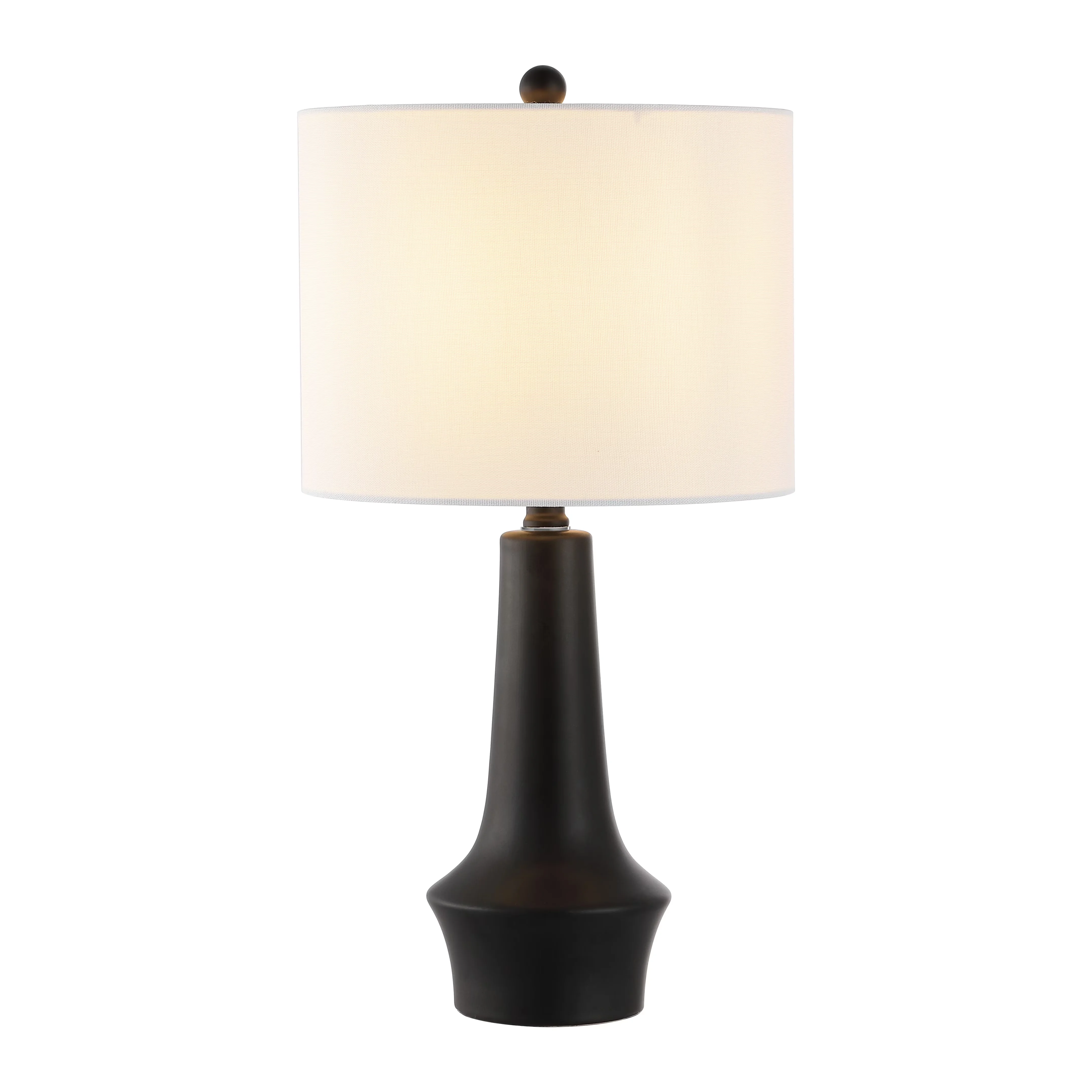 Table Lamp Quality with LED, Modern, Solyn 22 in. Modern Black Ceramic - Ceramic Black Model 3DFFB6