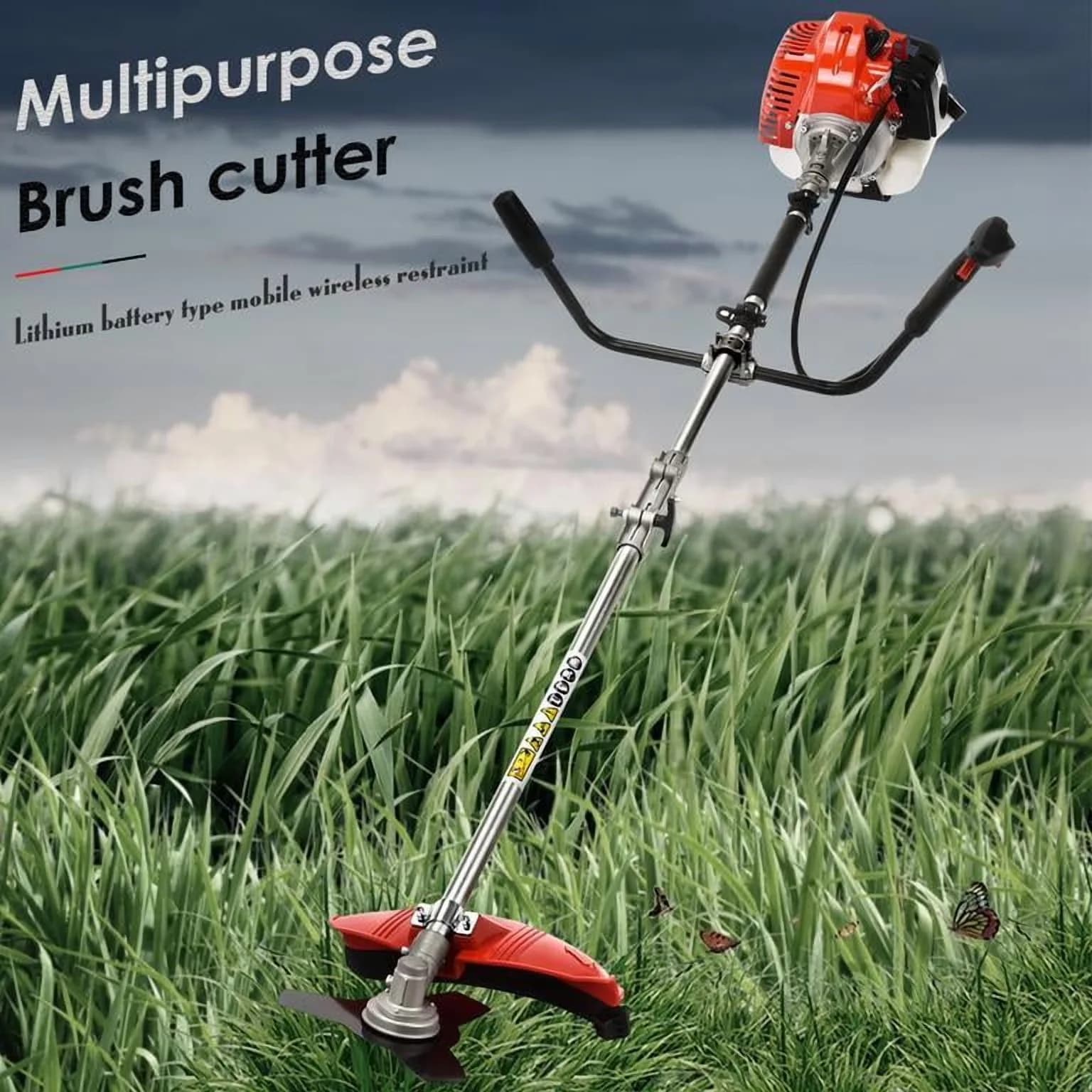 Versatile String Trimmer with 2.2KW Powerful Quick Start Engine, Wear Resistant ABS and Metal Material, Side Mount Type - Model 3A8A68