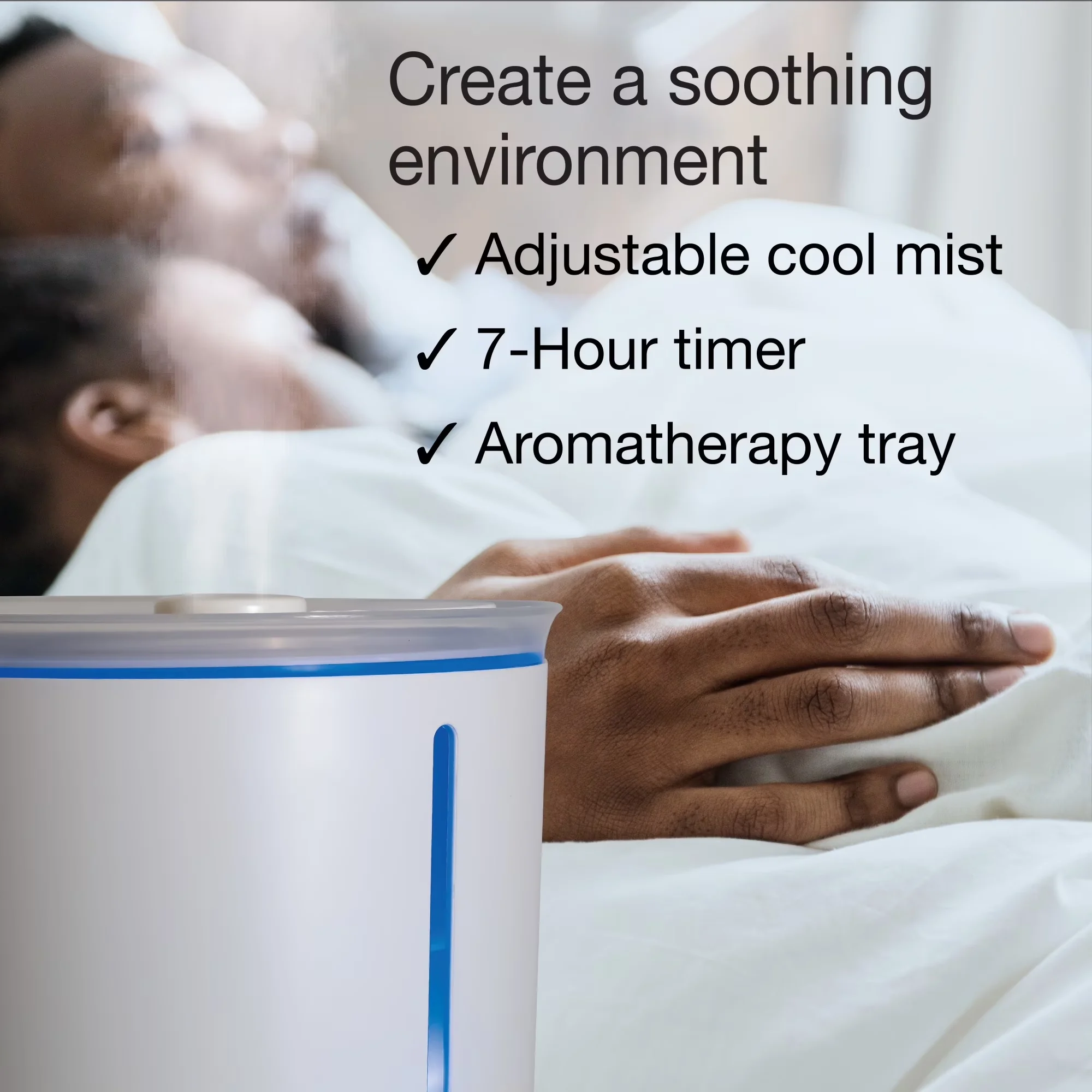 Humidifier Essential with Timer, 0.92 Gallon, 18-Hour Cool Mist Ultrasonic - Gray Model 1A1962