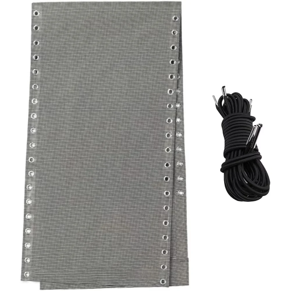 Beach Chair Stylish with Weather-Resistant, 4 Bungee Cord Kit, Zero Gravity Replacement Fabric - Light Gray Model 8728AC