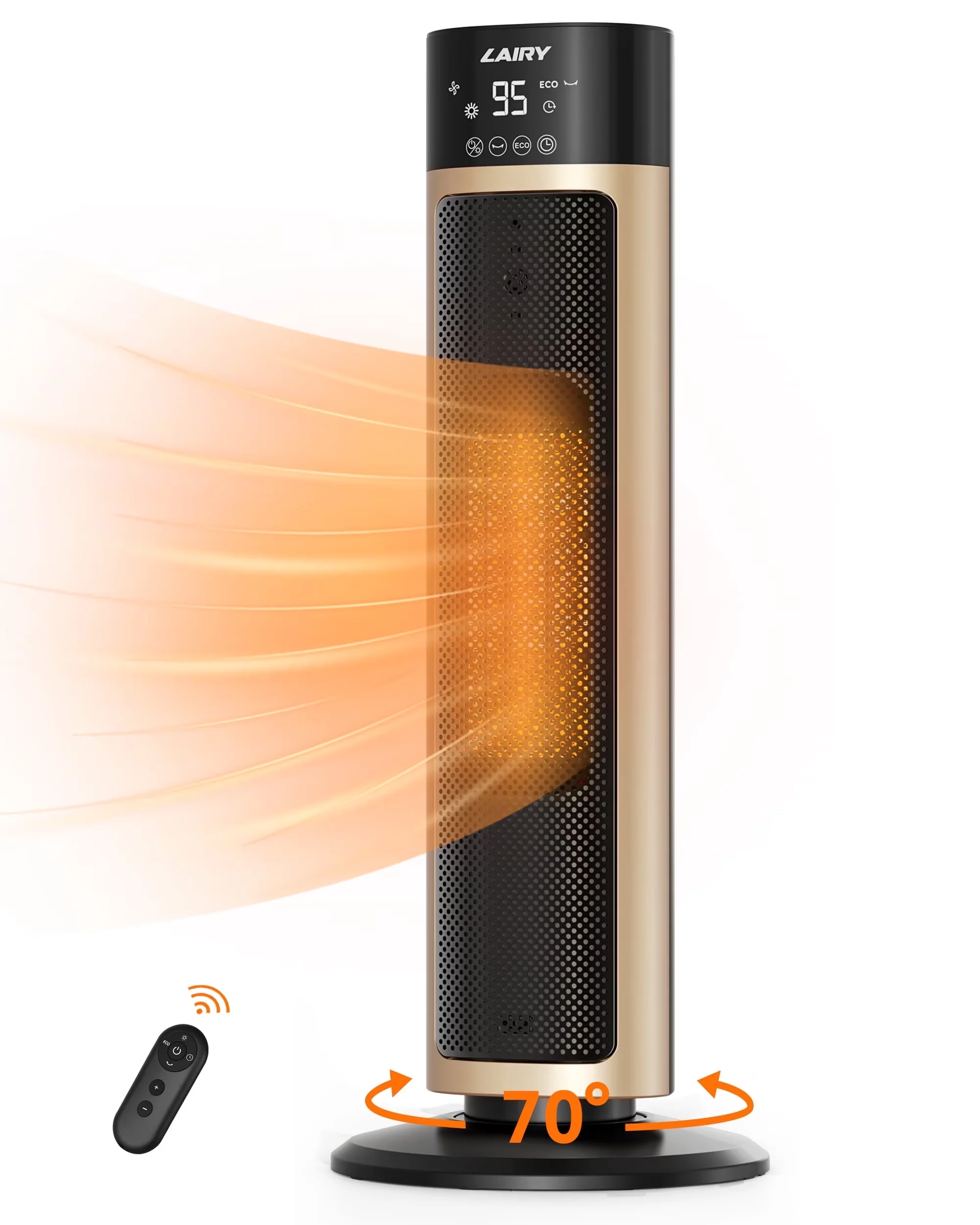 Durable Portable And Electric Space Heater with 1500W, Temperature Controlled - Black Model BC8352