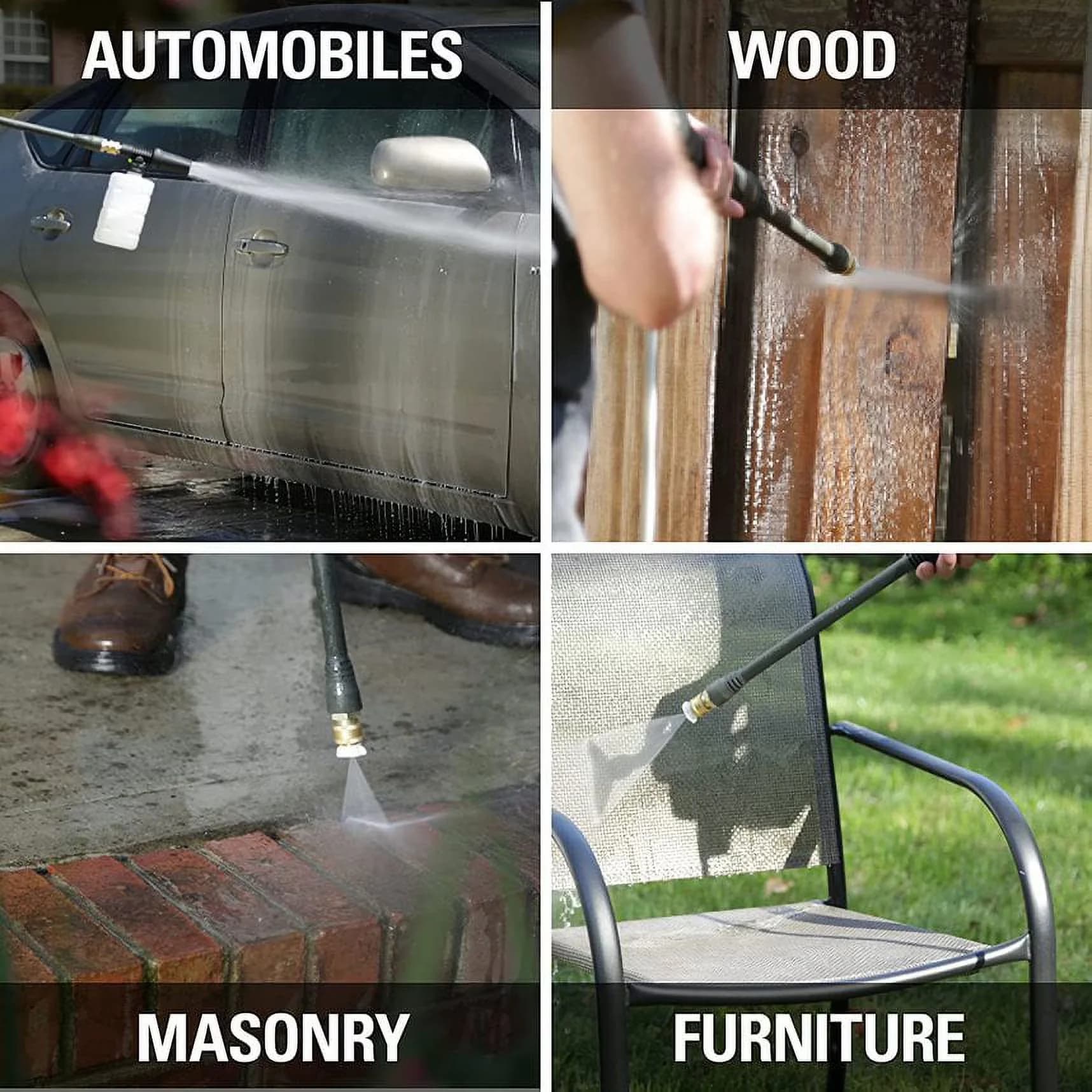Quality Pressure Washer with Quick Connect Tips, (1) 1600 PSI Electric Pressure Washer, 1600 Psi (1.2 GPM) Electric Great - Model 6AB3FF