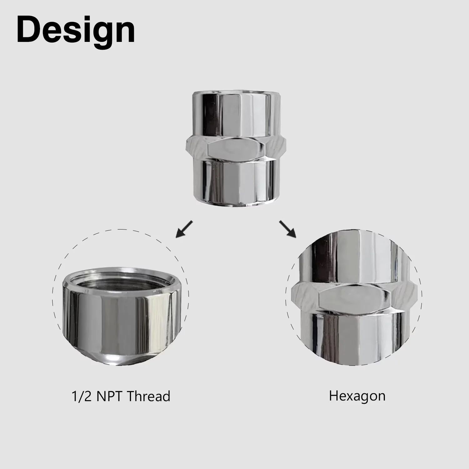 Sleek Plumbing with Durable, Material: Brass Length: 1-1/8" - Brass Silver Model 2A7C19