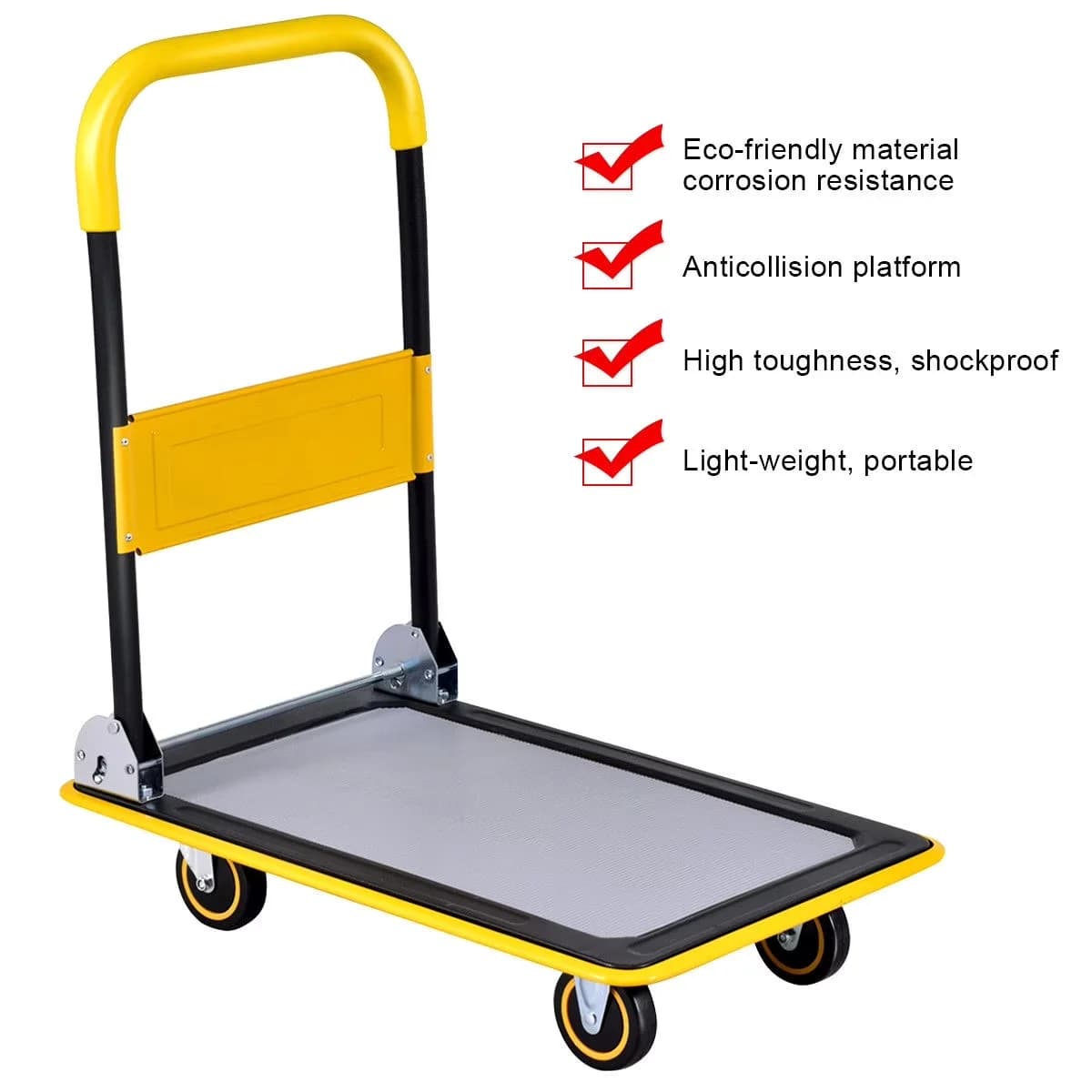 Moving Innovative with Durable, Weight capacity: 330 lbs, Main material: Iron and PU wheels - Black Model 039990
