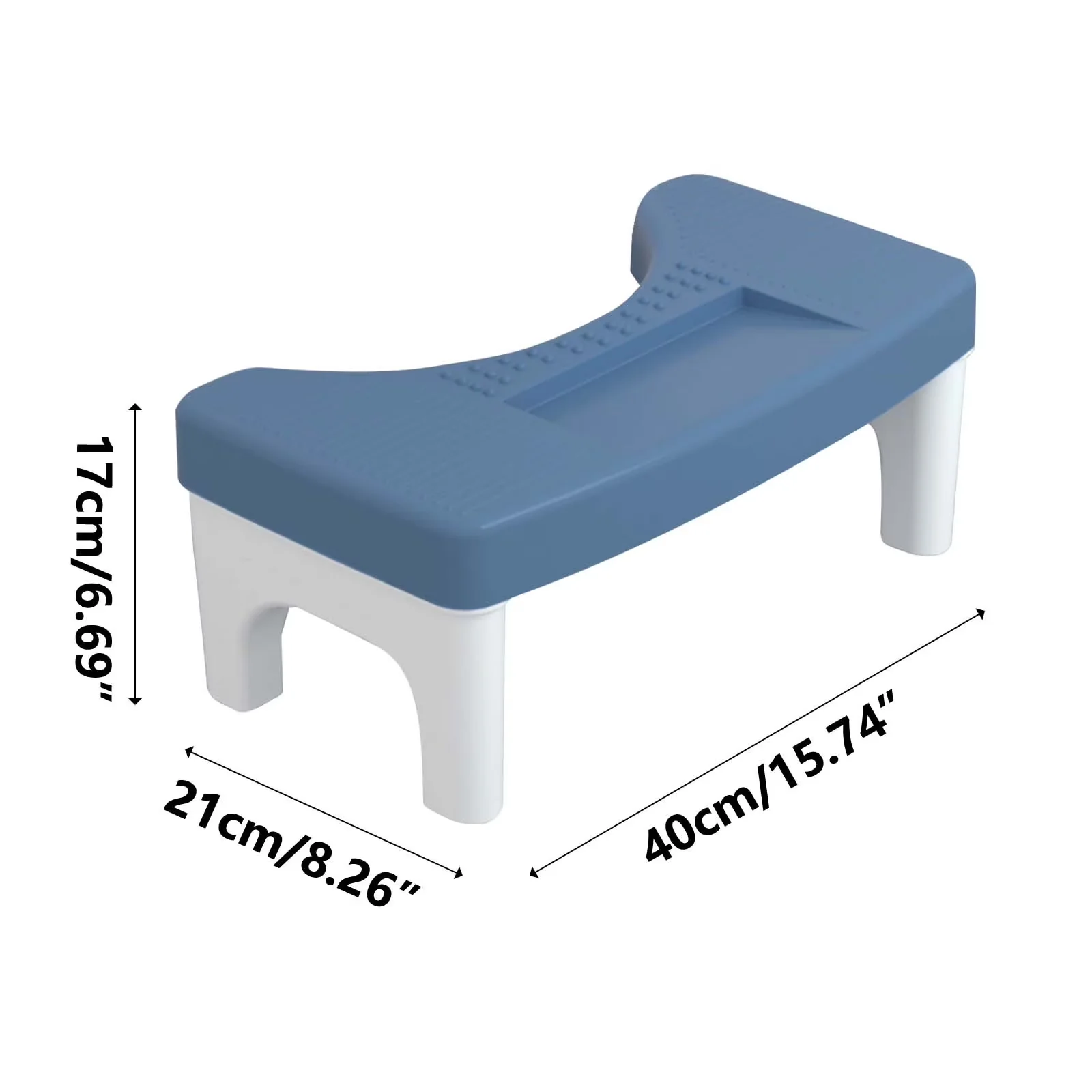 Sleek Ladders And Step Stool with Anti-Slip - Blue Plastic Toilet - Quality Construction Model 9511BD