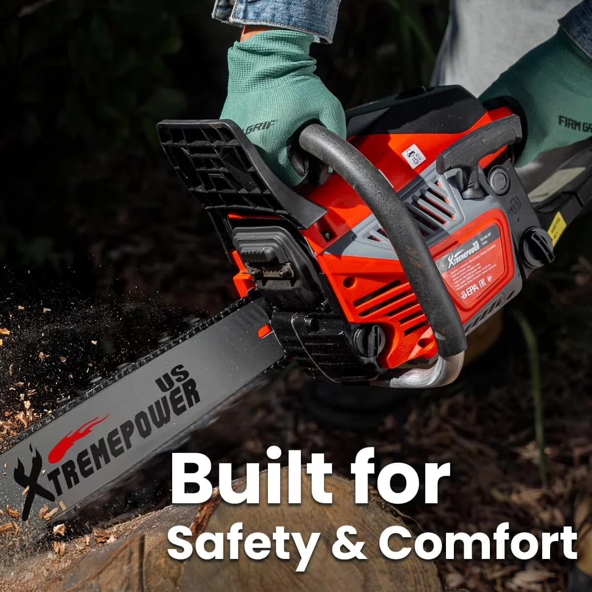 Sleek Chainsaw with Anti-Vibration - Orange Engine - Residential Grade Model D3C629