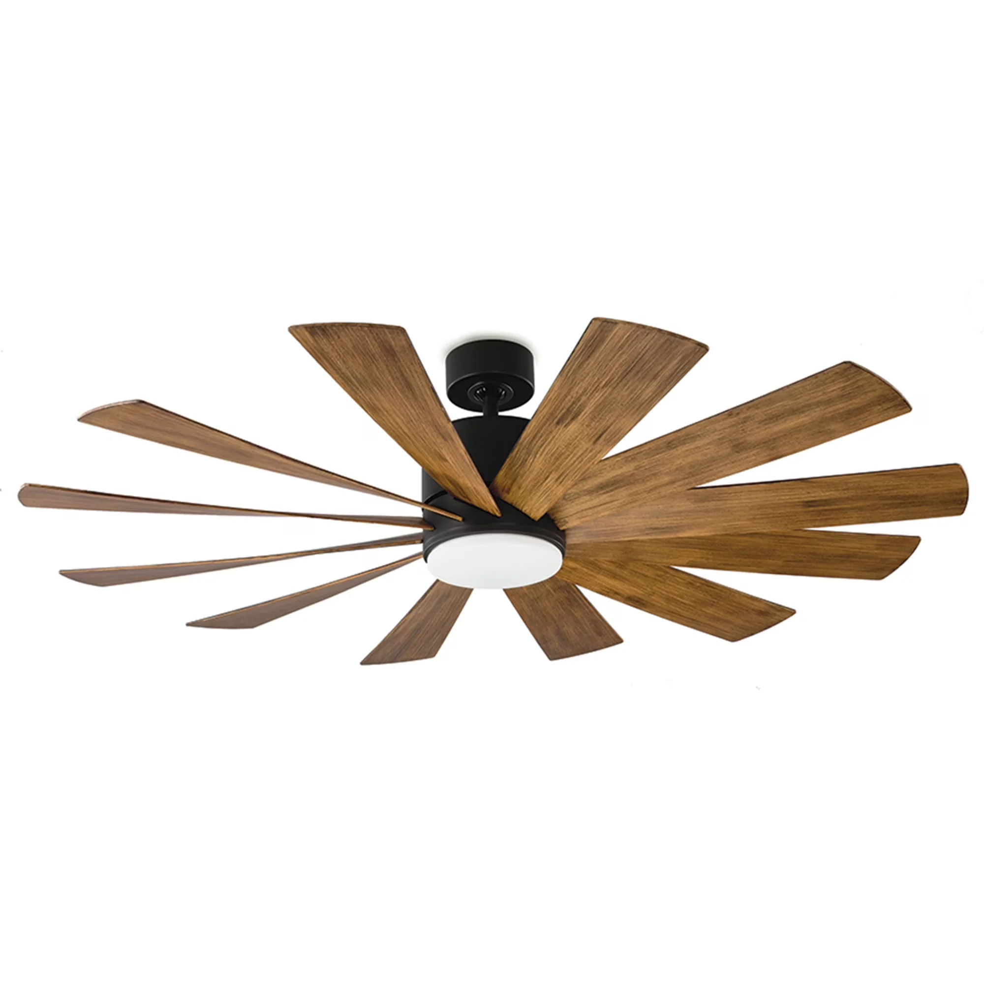 Innovative Ceiling Fan with LED, Rustic/Lodge, 3000K LED Light Kit and Wall Control - Black Model 7B2D06