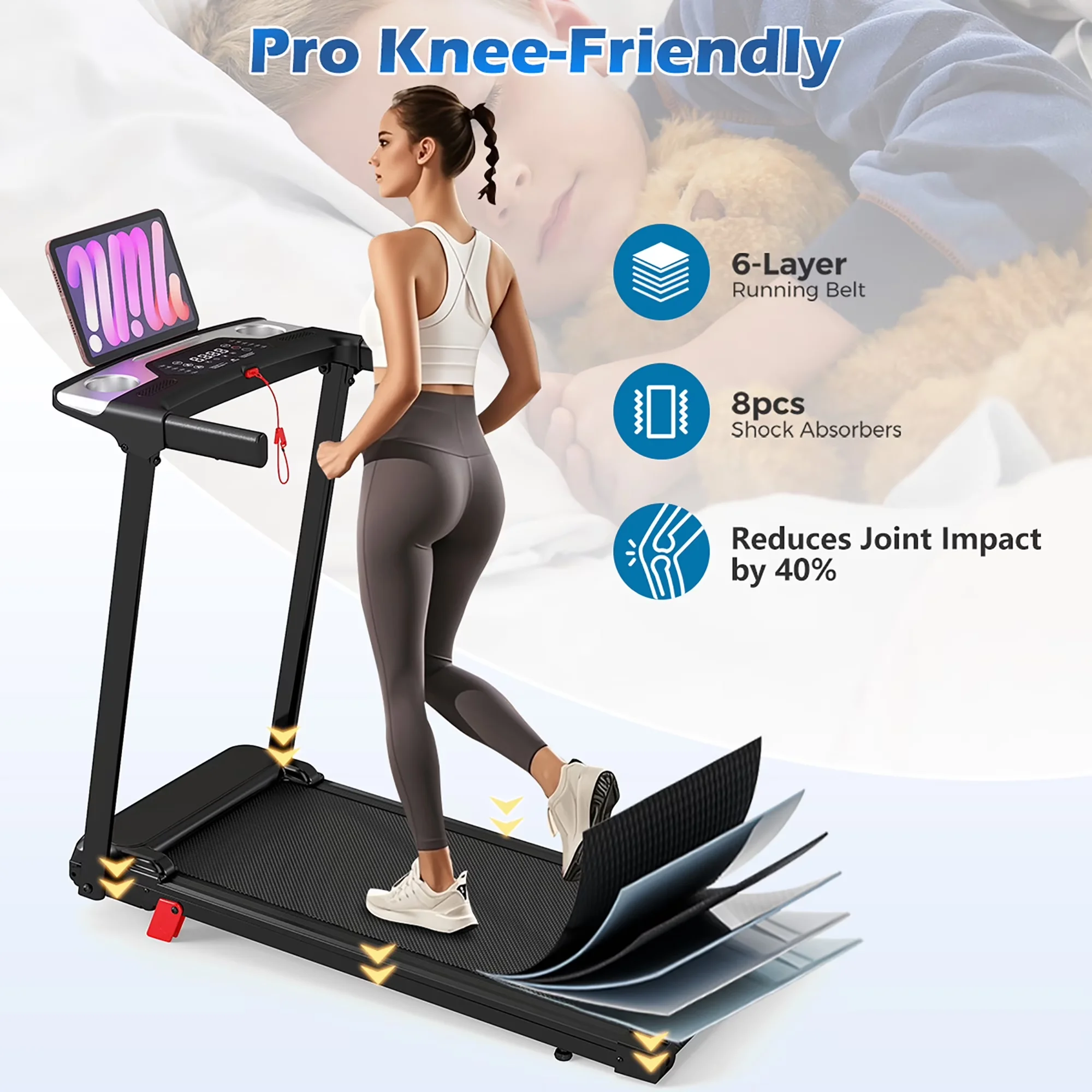 Home Gym Reliable with Portable, Foldable - Steel, Plastic Silver for Home Model 74D431