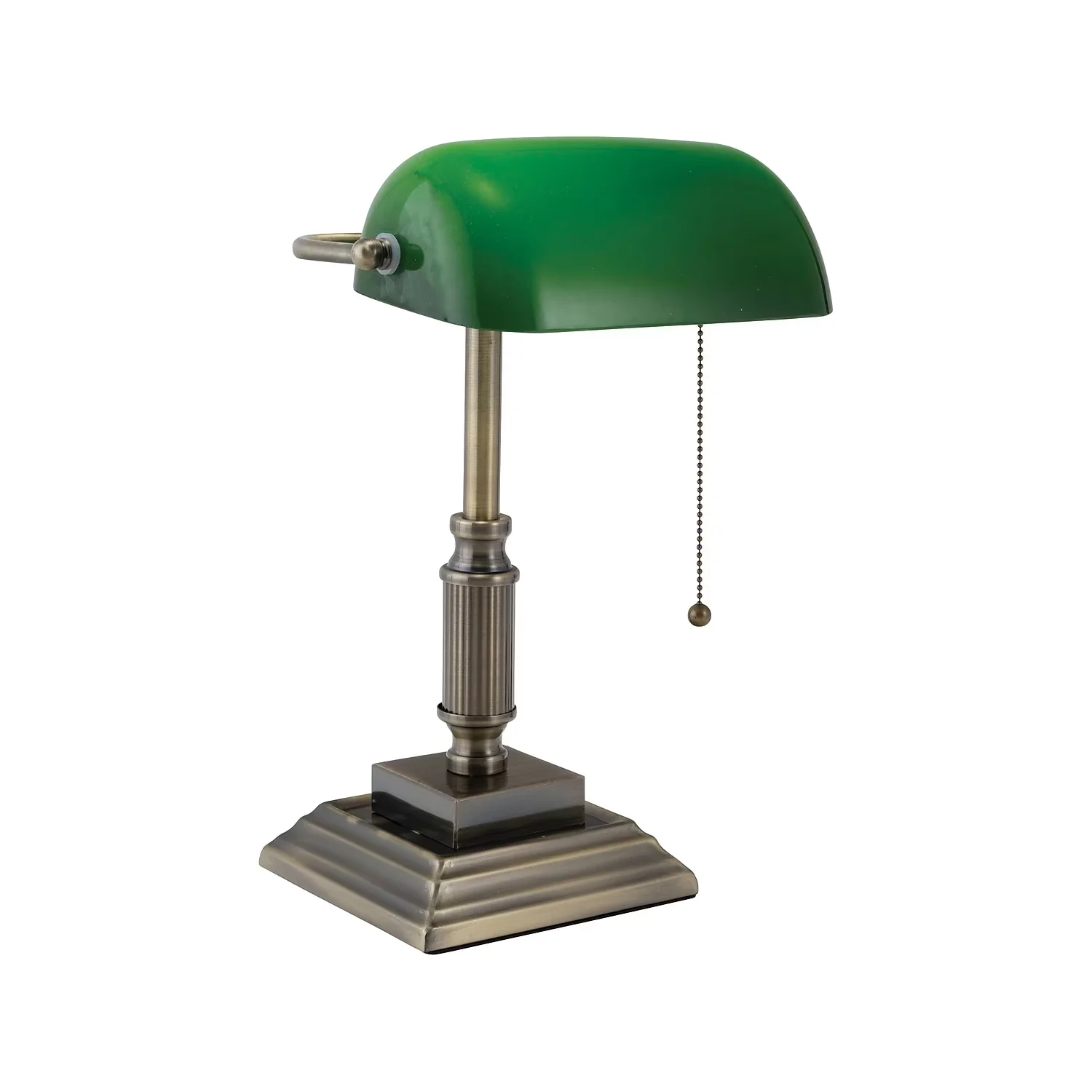 Desk Lamp Professional with LED, Traditional - Green Brass, Glass, Metal Model 1EA9BB