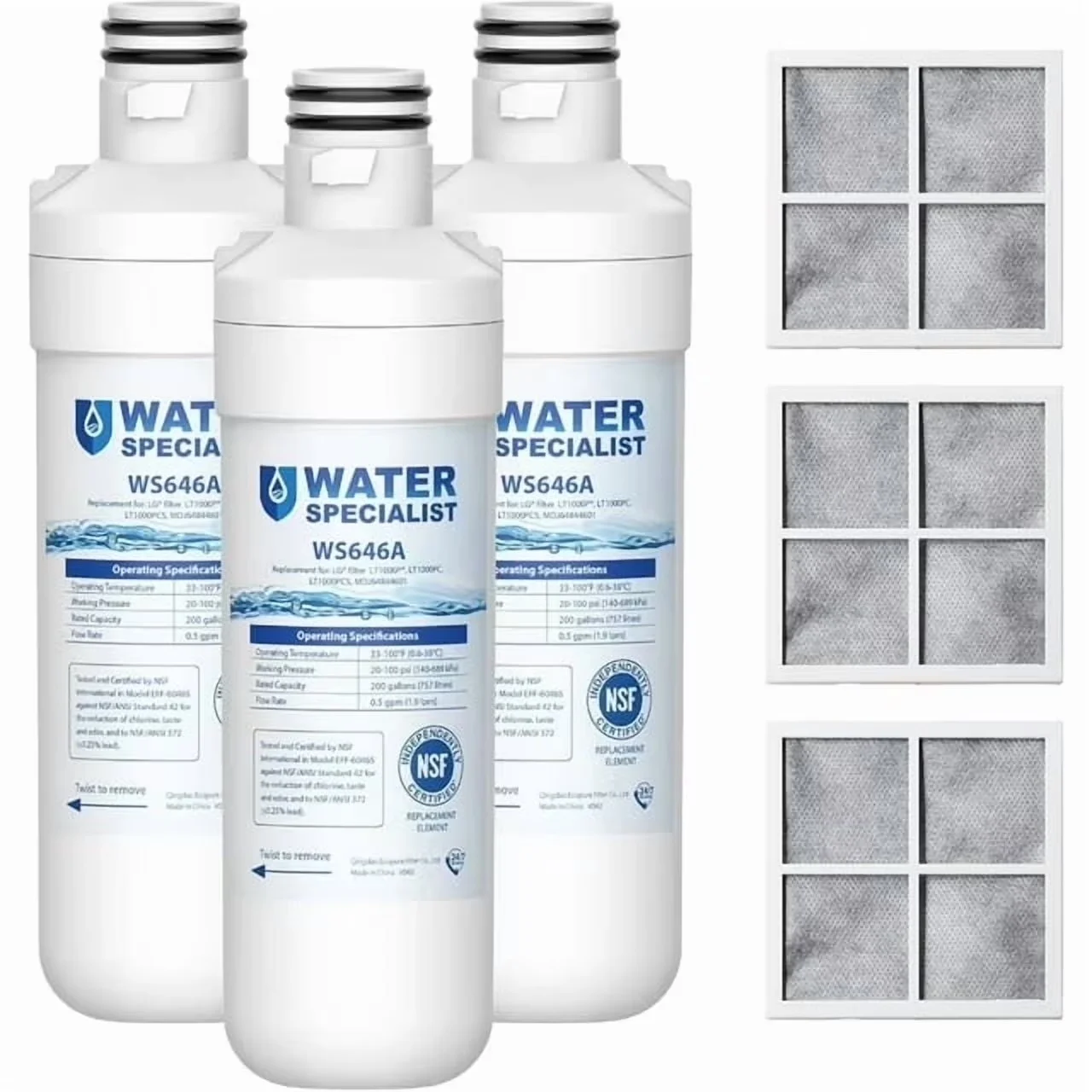 Premium Water Filtration with Filter Change Indicator, Waterspecialist Replacement - Model 64C61C