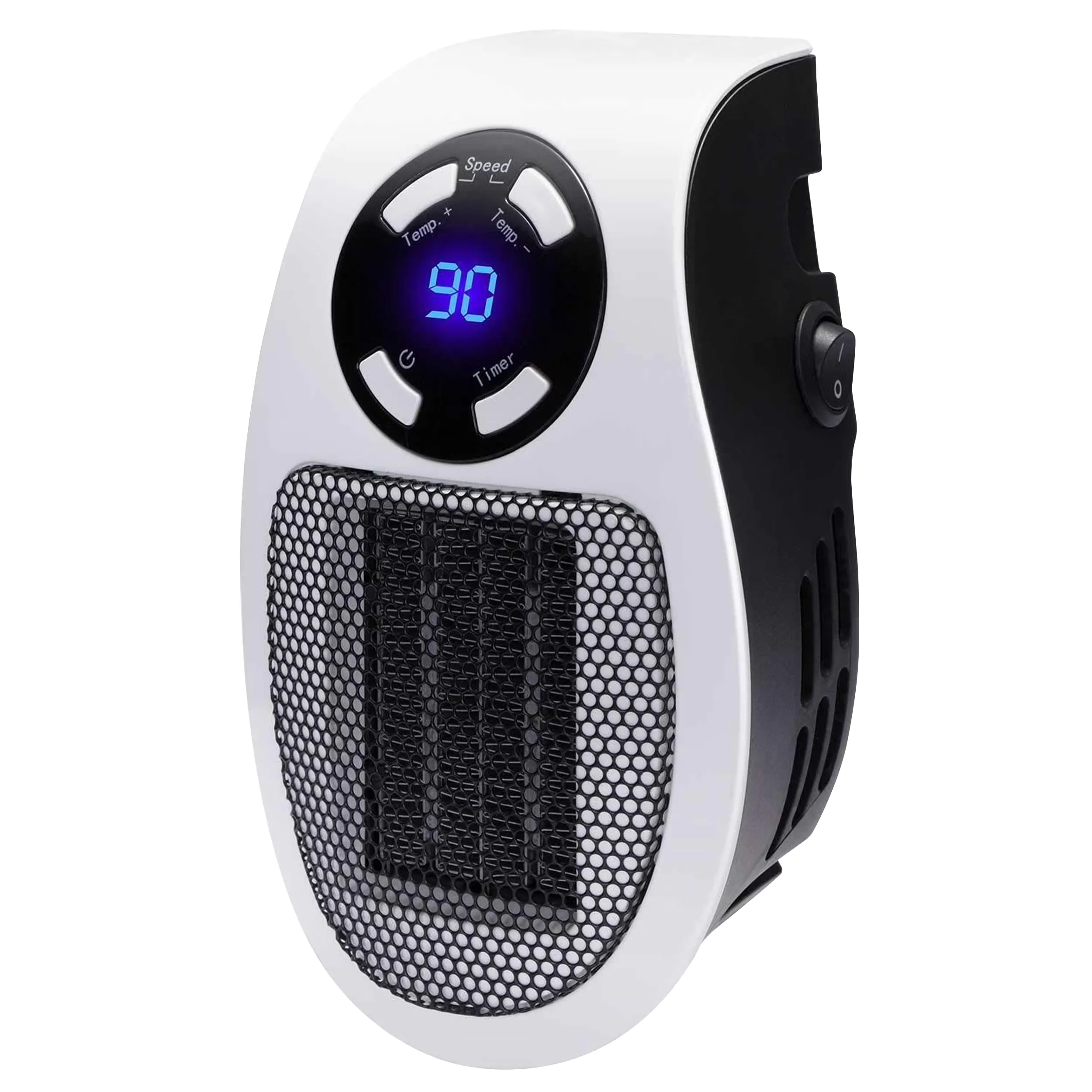 Efficient Portable And Electric Space Heater with 350W, Plastic Housing Is Cool To The Touch - White, Black, White Model C600B3