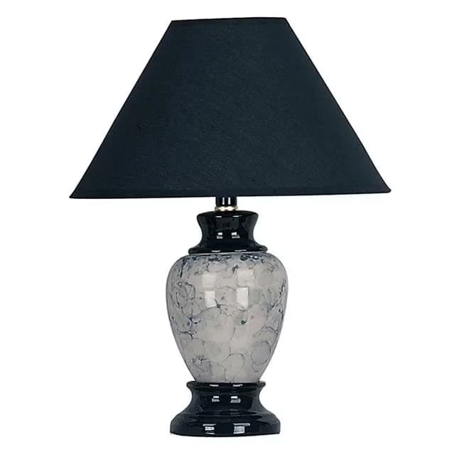 Durable Table Lamp with Incandescent, Bedside Lamps, Transitional - Ceramic Black Model 5B9CFD
