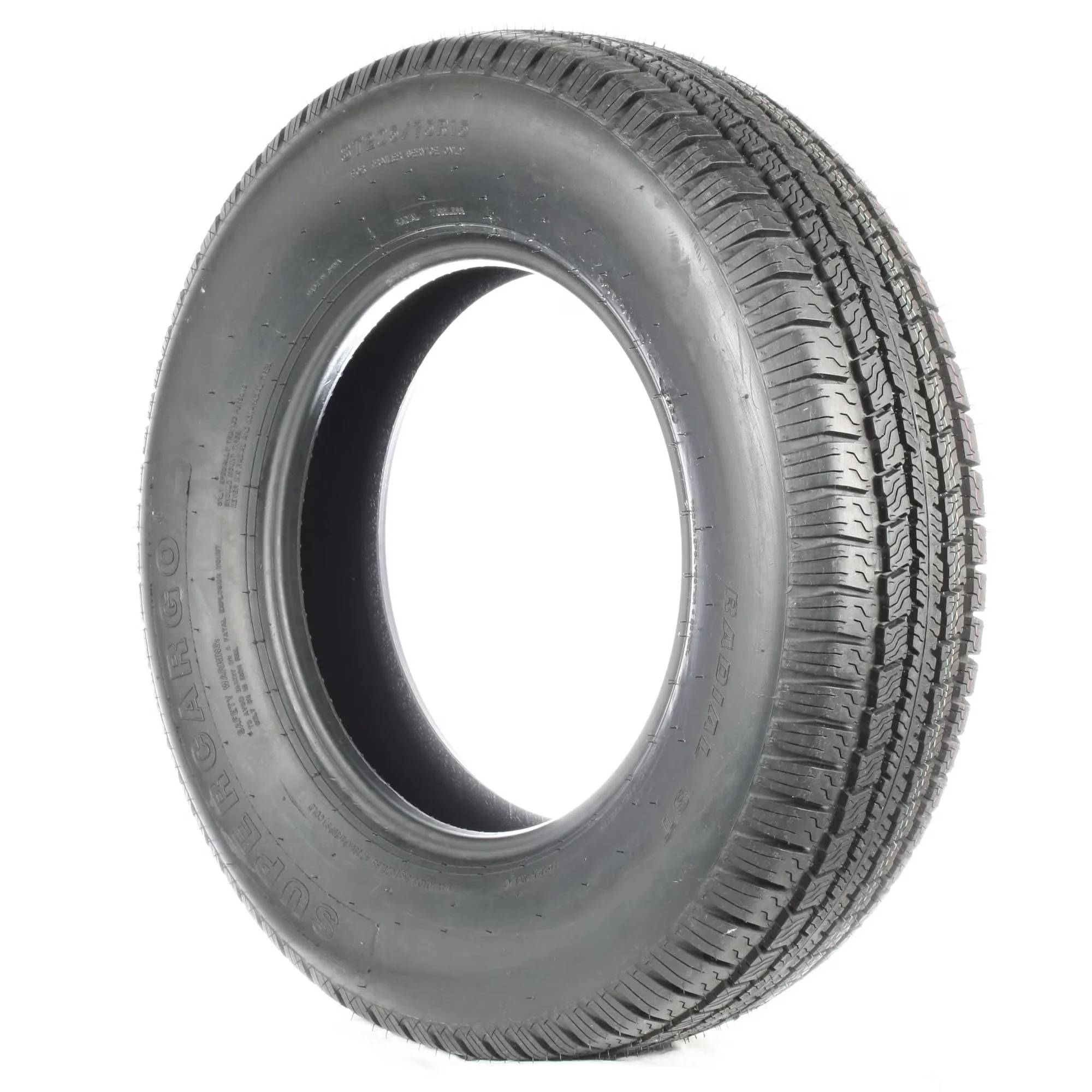 Trailer Tire Essential with Fits Multiple Makes And Models, Super Cargo ST Radial ST205/75R14 105M D, Sidewall style: Black Sidewall - Model C025A0