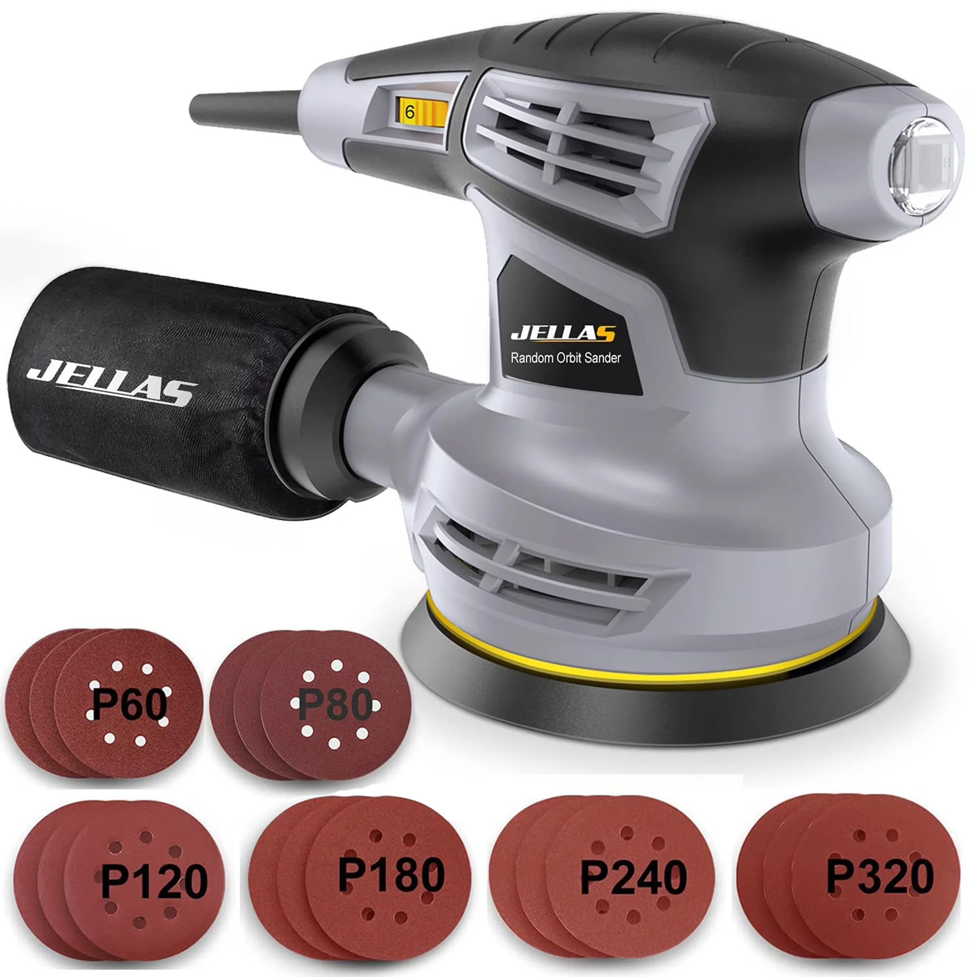Power Tool Versatile with Ergonomic Design, Easy Clean, 5-Inch Random Orbital Sander - Model 6C2643