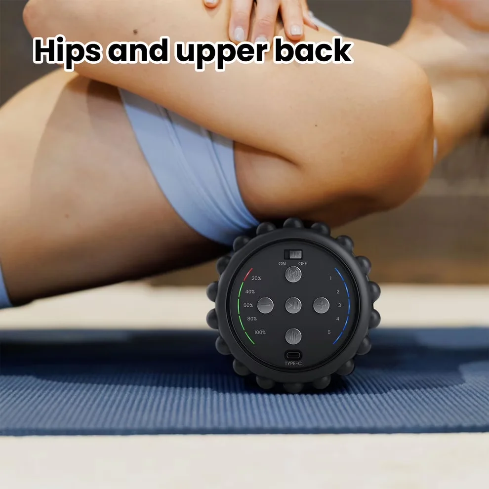 Essential Home Gym Accessory with Battery, Vibrating - Green Eva Foam VibroRoll Model 9D8556