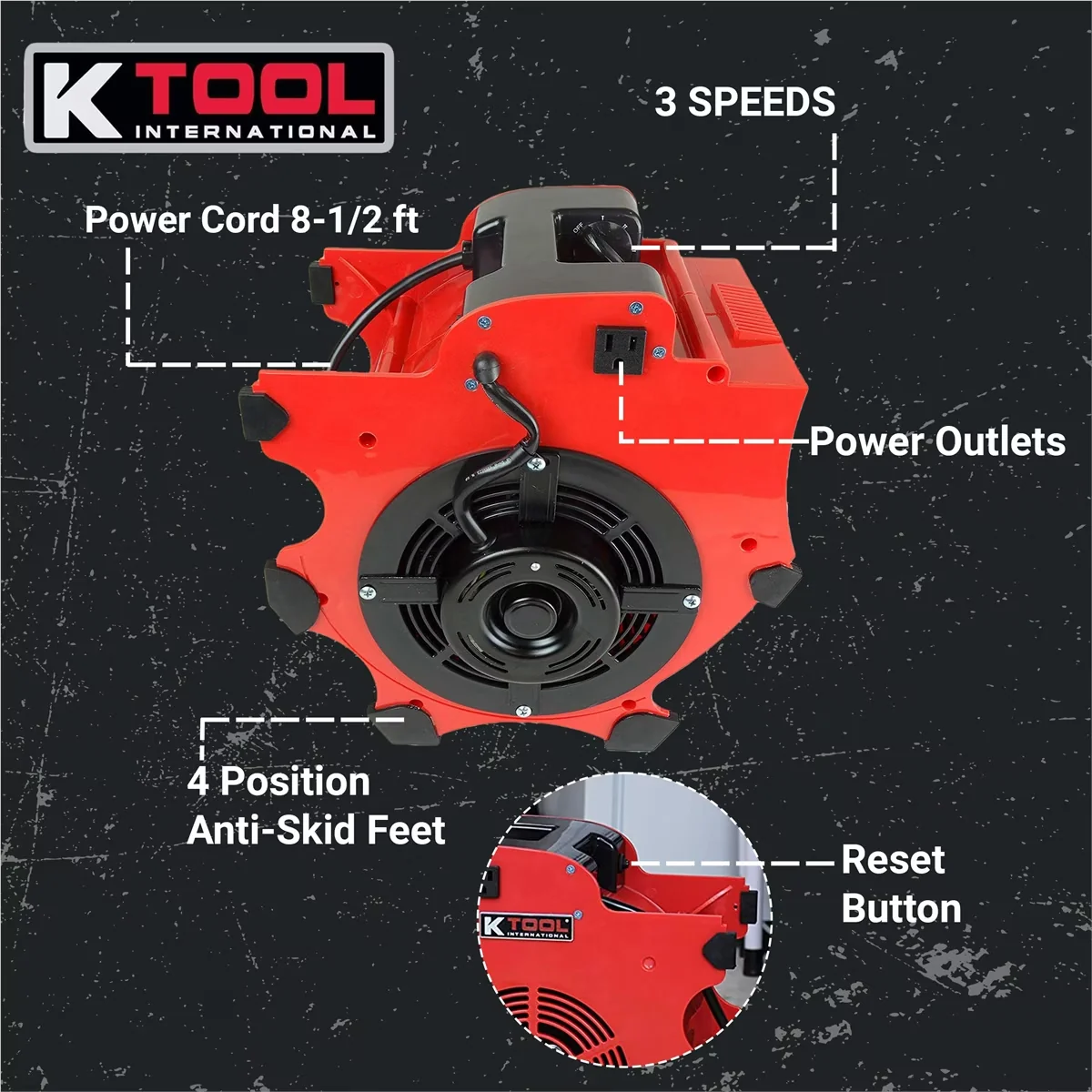 Leaf Blower Classic with 3 Speed Motor, 77700 Big Chill Workforce, Built-in Overload Protection - Model A53809