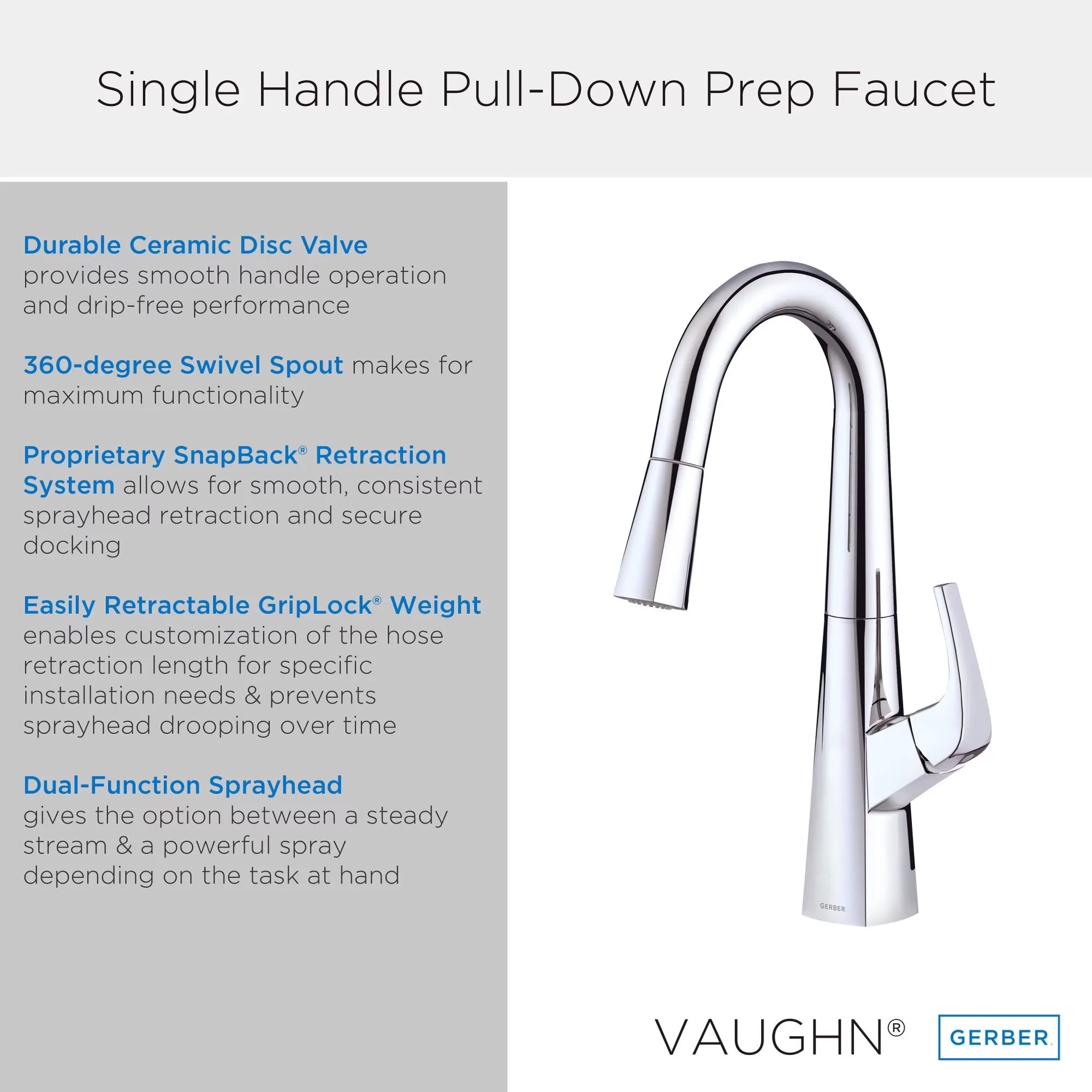 Versatile Kitchen Renovation with 360 Degree Swivel, Pull Out Sprayer - Zinc Silver Model 8190CB