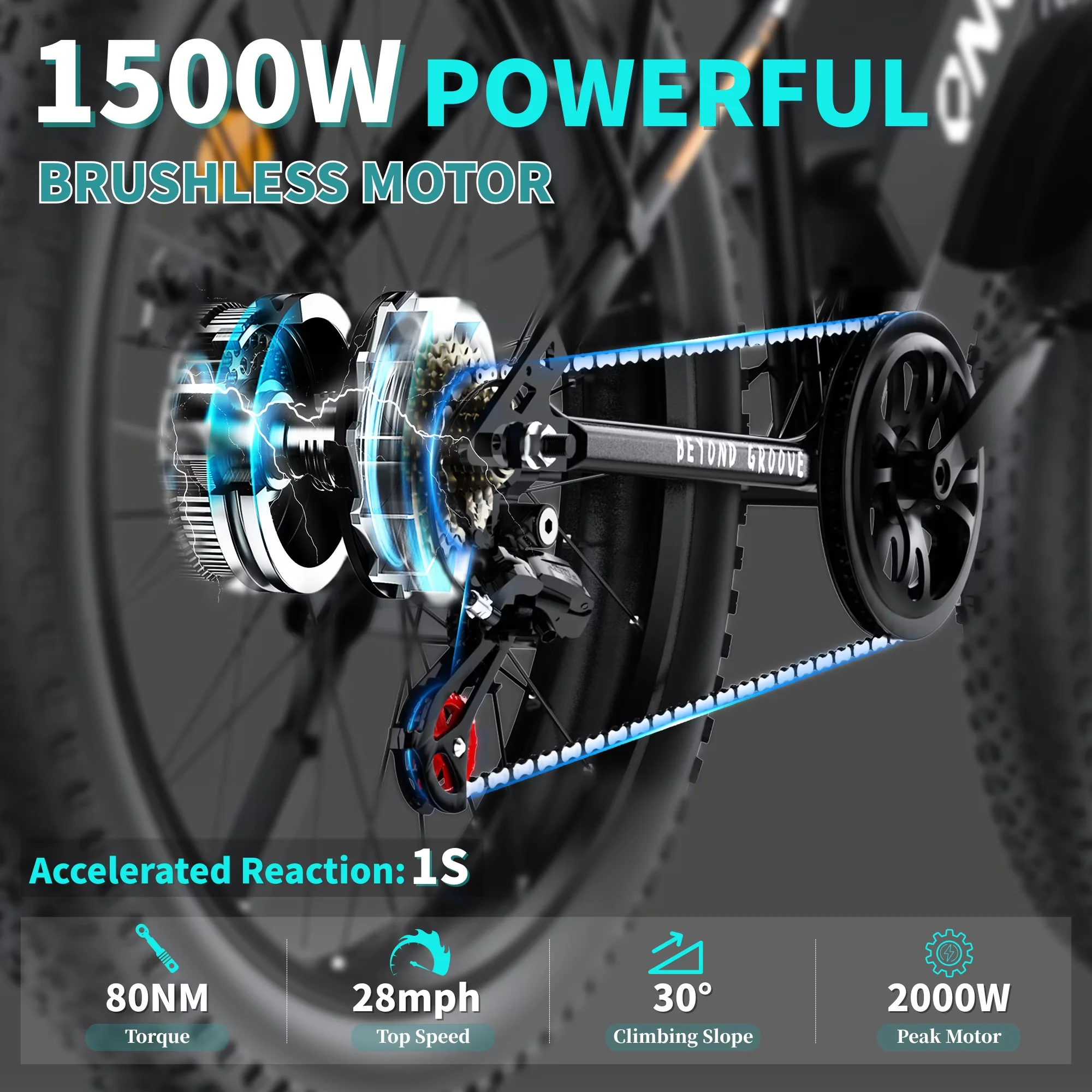 Professional Electric Bike with Battery, 2000W - Rustic Charm Model 27E6B1