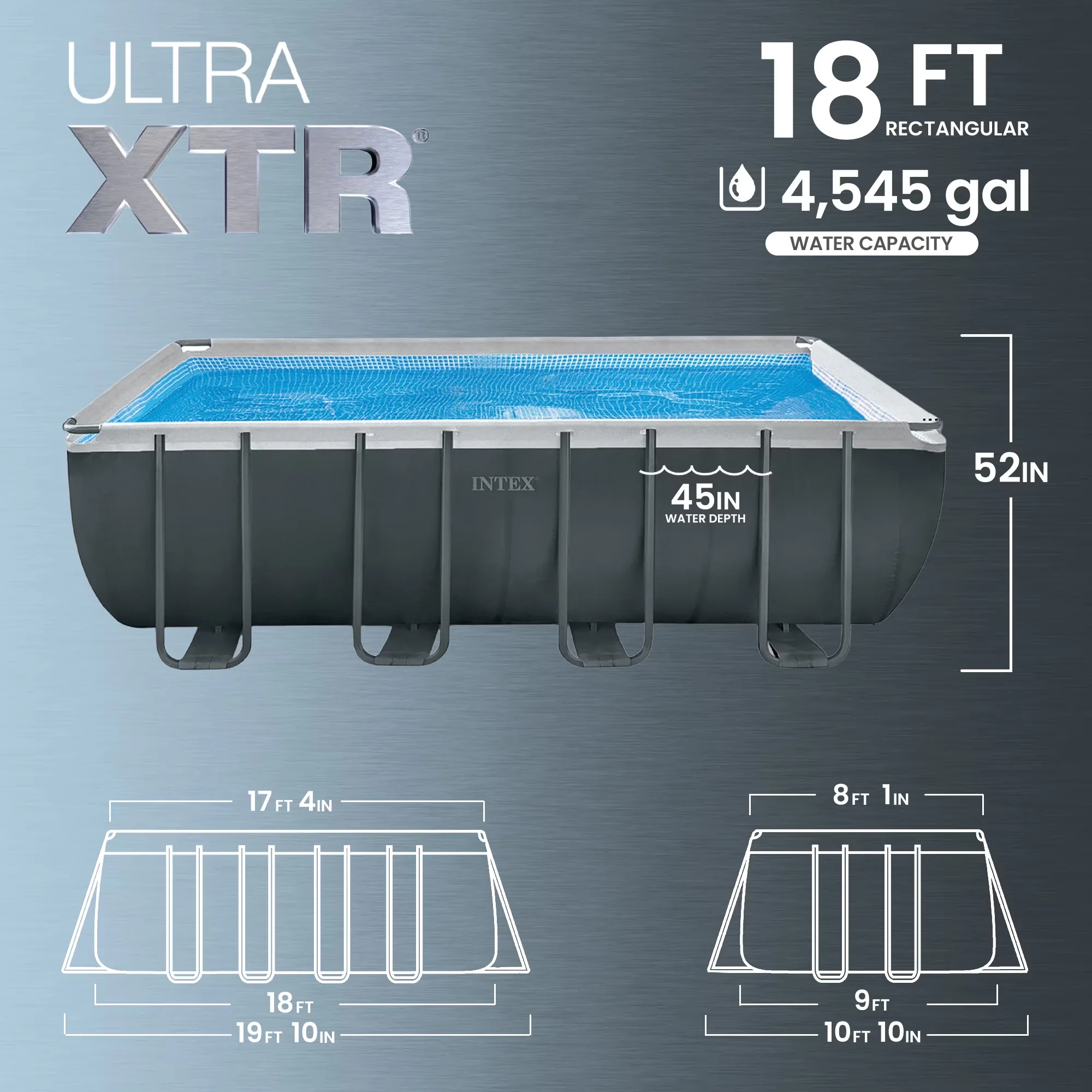 Inflatable Pool Durable with Uv Resistant, Fade Resistant, Puncture Resistant - Model 945F55