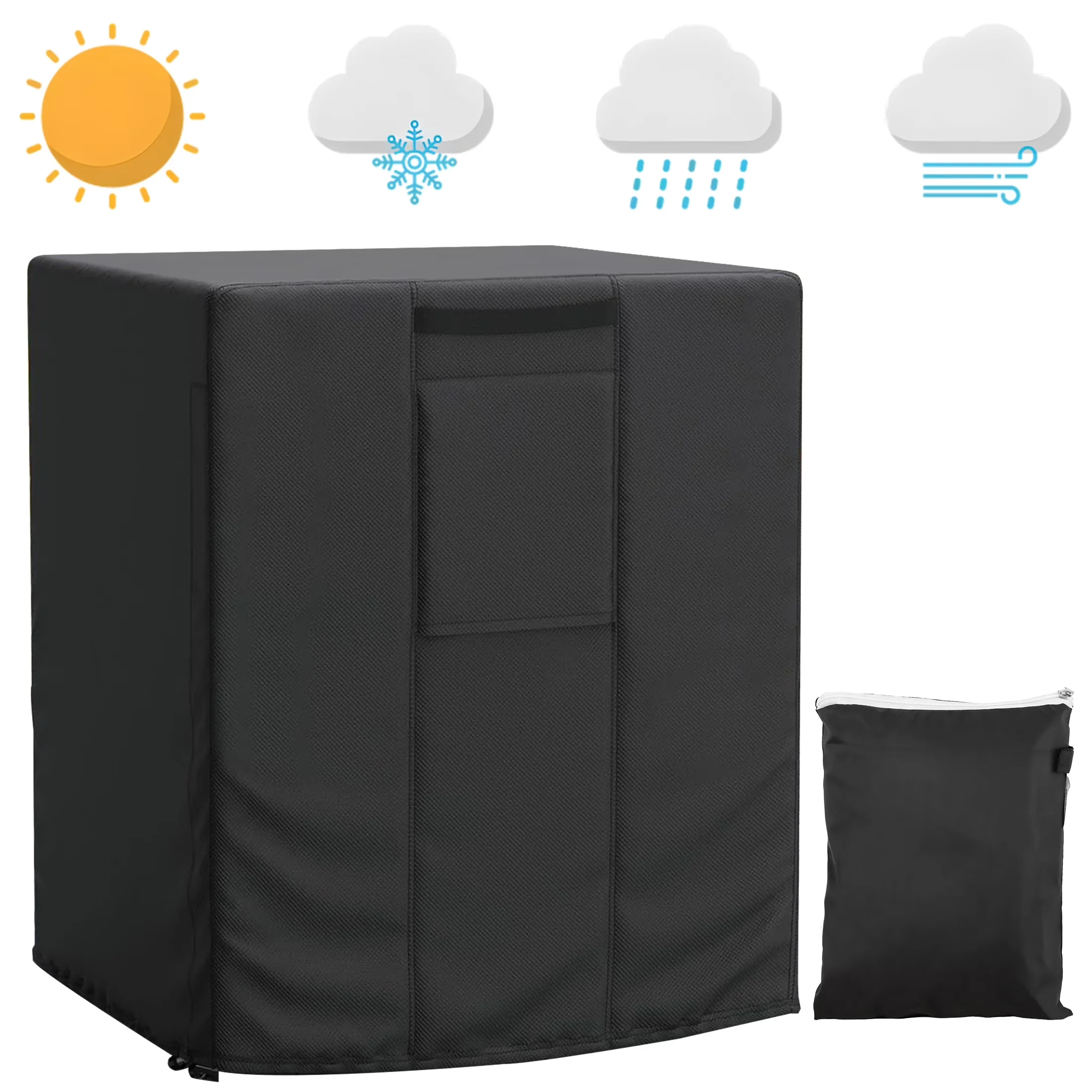 Innovative Air Conditioner with Waterproof, Covers - Oxford Cloth Black Model E2E5BE