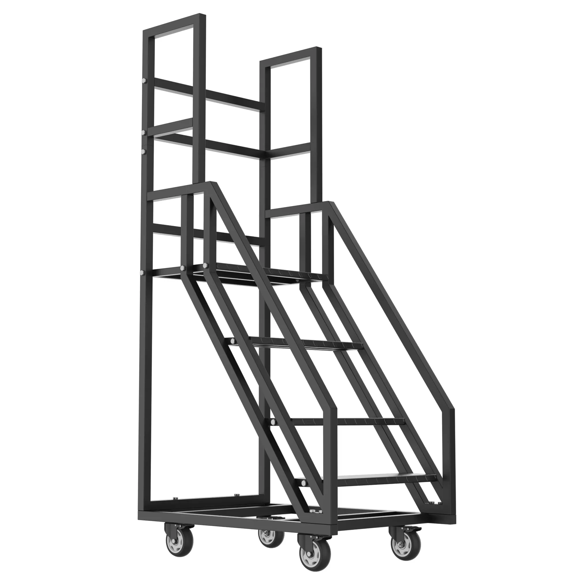 Professional Ladders And Step Stool with Compact Design, Metal Frame, Corrosion Free - Black Metal Model BFB928