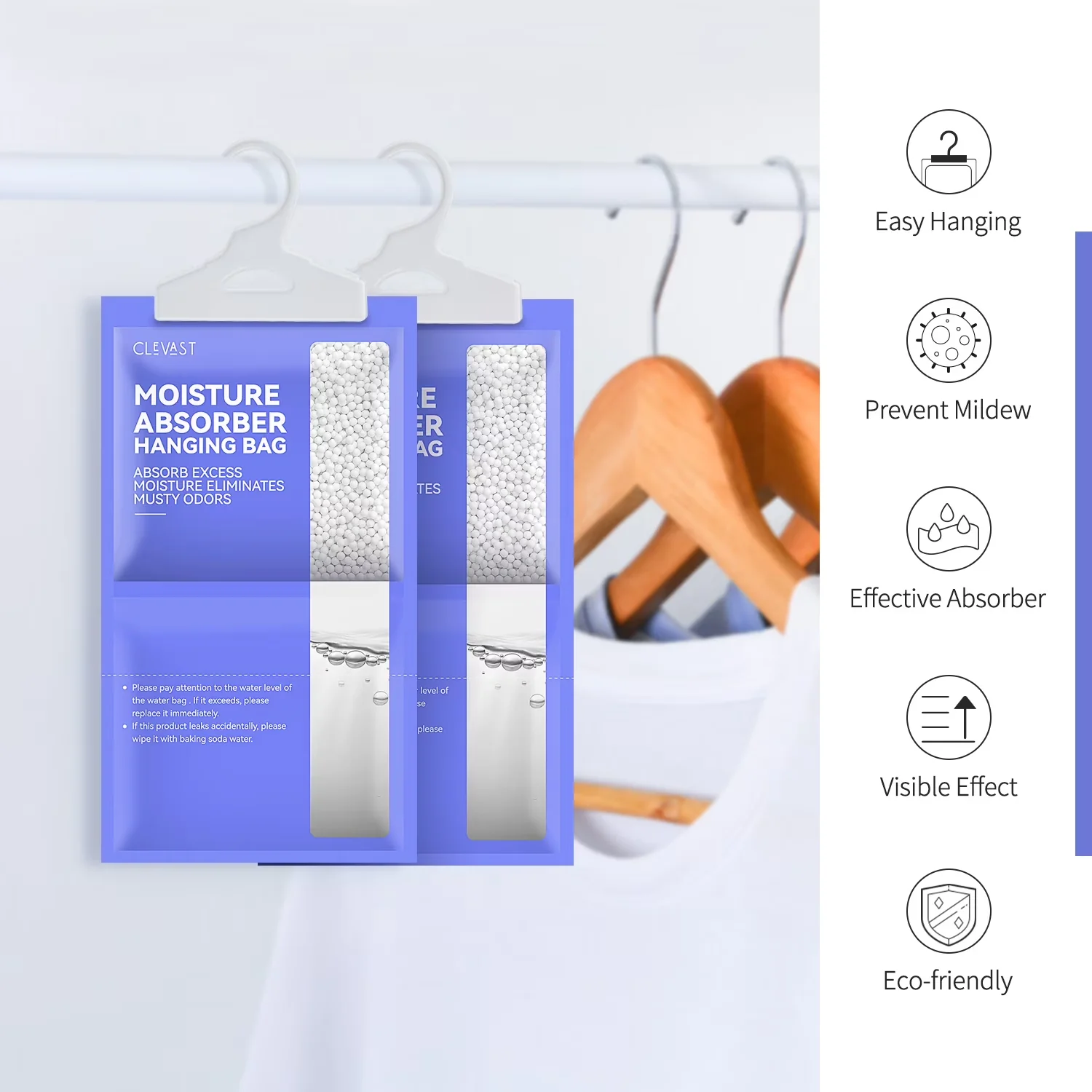 Innovative Dehumidifier with Bags, Moisture Absorbers Packets 10 Pack - Quality Construction Model DCA587