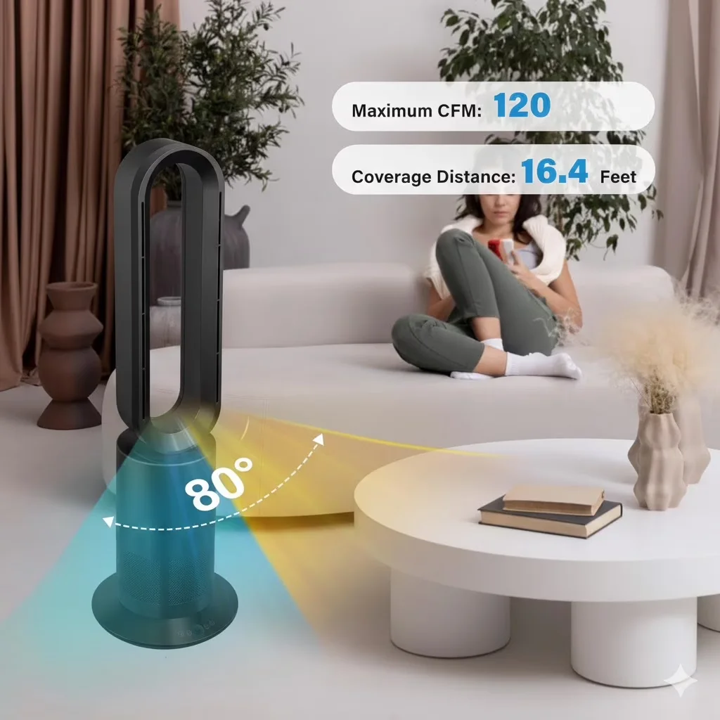 Innovative Portable And Electric Space Heater with Temperature Controlled, Touchscreen, Oscillating - Black Model 789883
