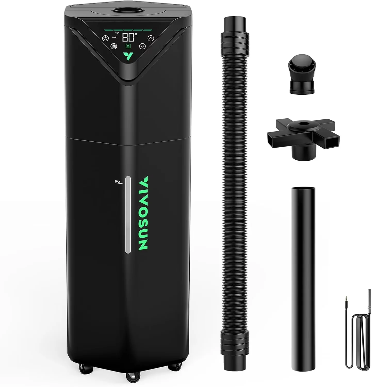 Efficient Humidifier with Remote Controlled, Temp & Humidity Probe - Black Model 982497