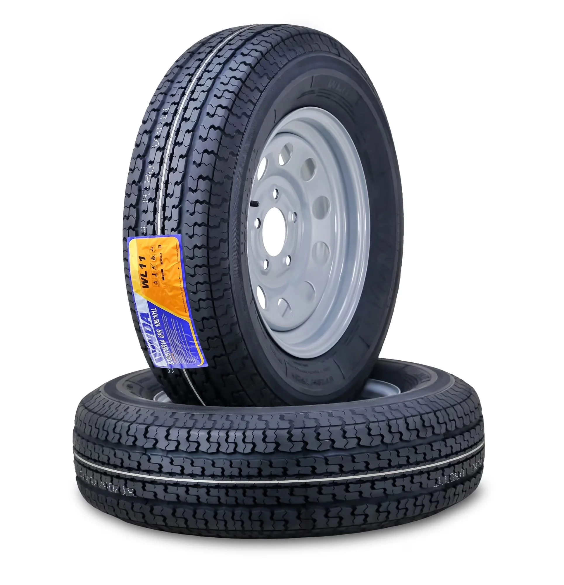Trailer Tire Versatile with Durable Construction, SET 2 - ST205 for Home and Office Model 152E4E