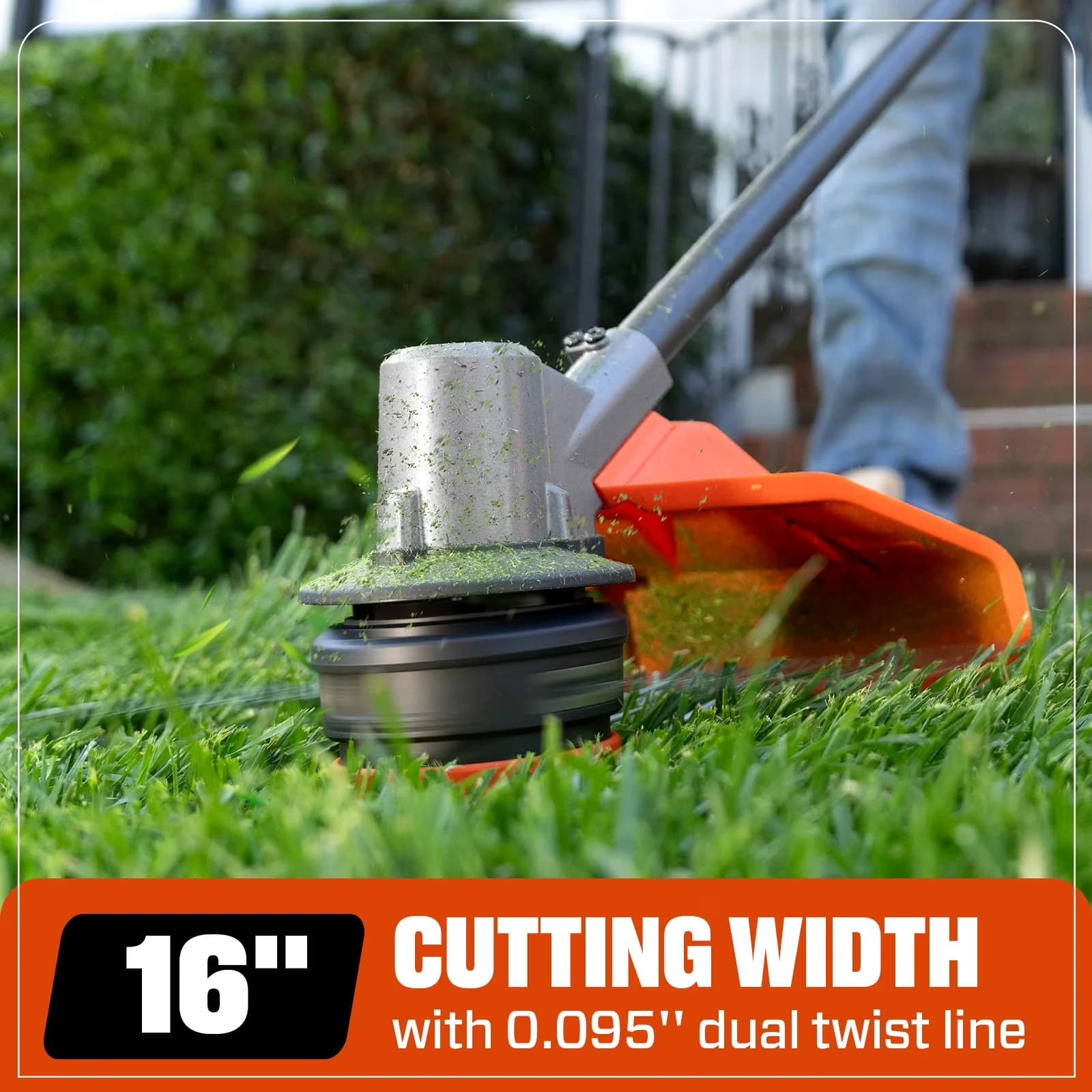 Compact String Trimmer with Battery, 60V, 60V 16" Brushless Weed Eaters - Model F49AE3