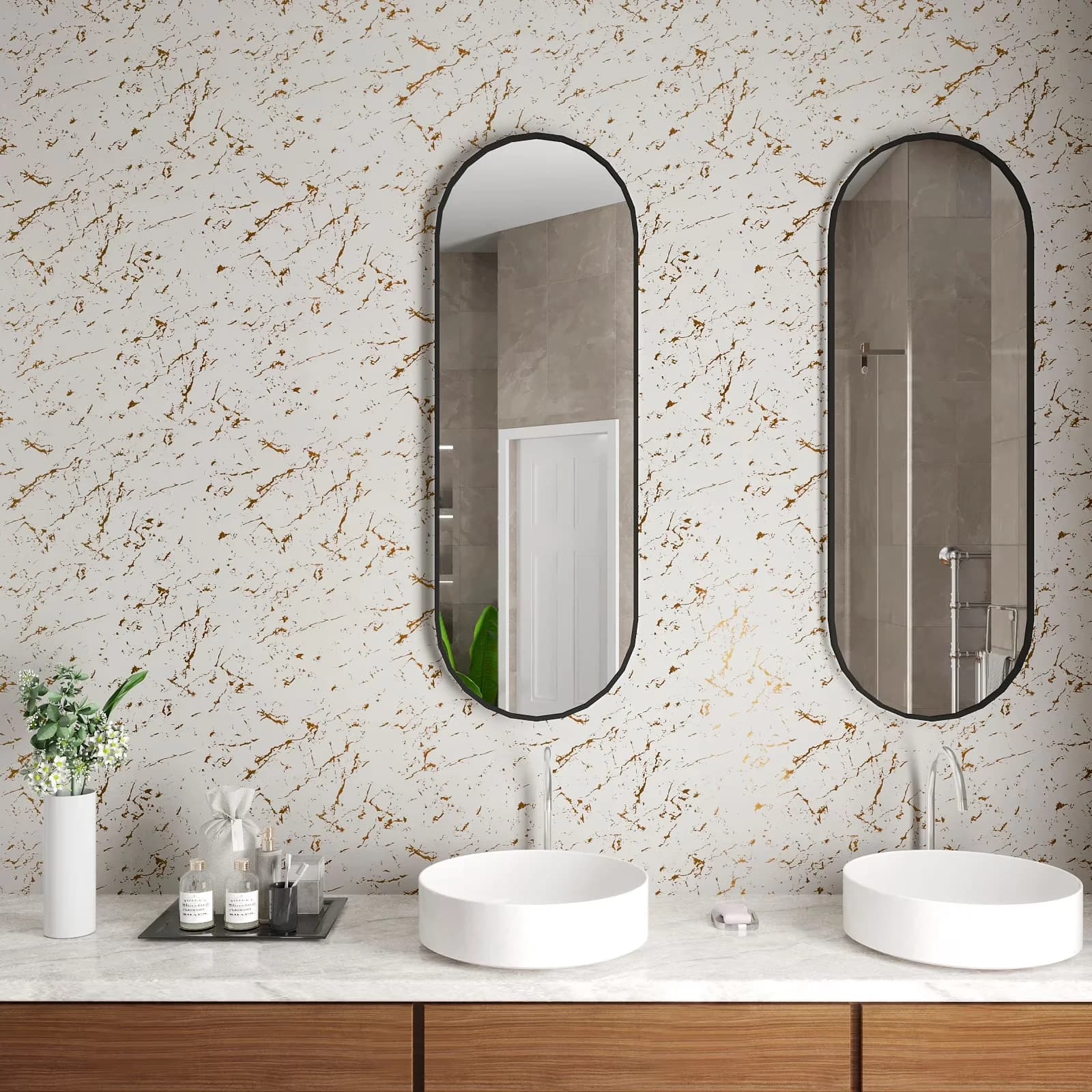 Essential Wallpaper - Vinyl Gold Matte - Traditional Style Model 873EEB