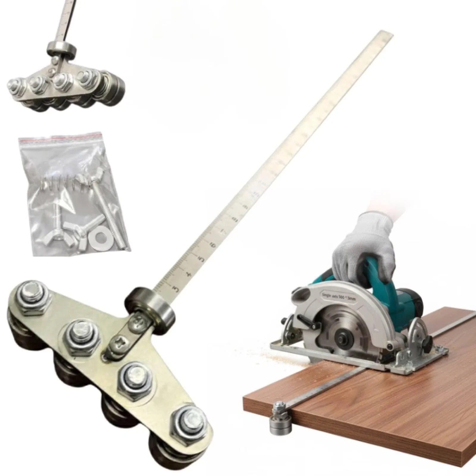 Stylish Power Saw with Adjustable, Positioning Calipers - Rustic Charm Model F34251