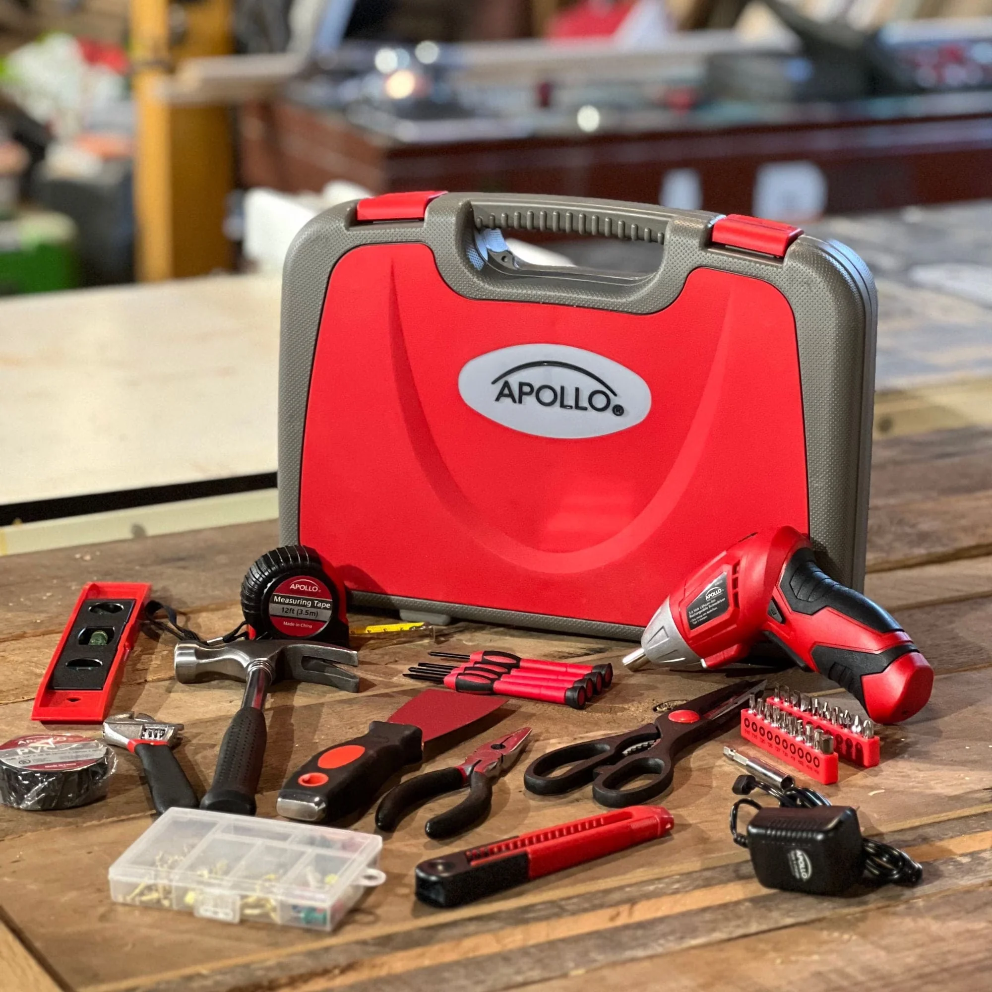 Durable Hand Tool Set with One Hundred Piece Fastener Set, 2” Bit Connector - Multicolor Model EE52C1