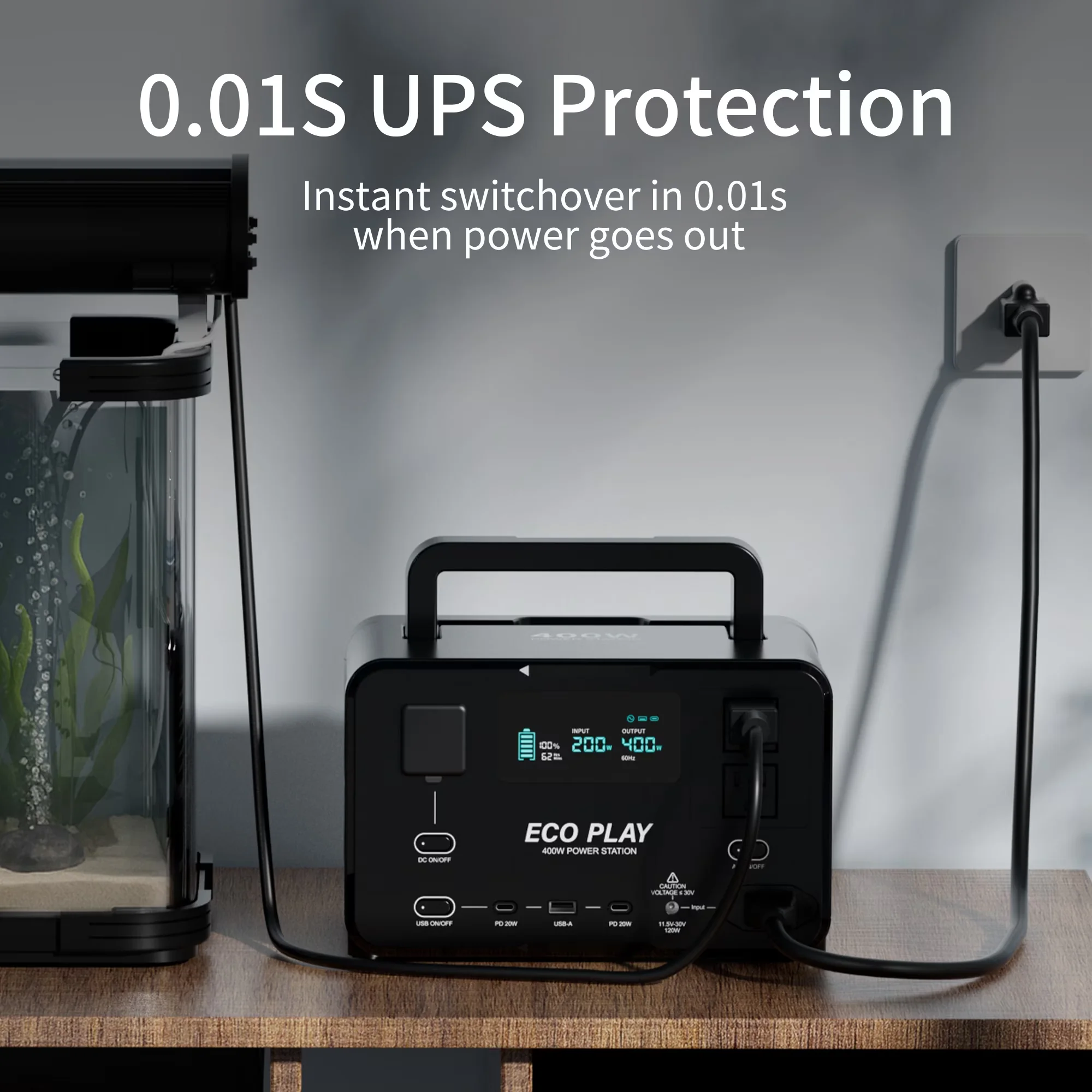 Premium Generator with 400W, Usb Port, Short Circuit Protection - EP400 Model 3FA41A