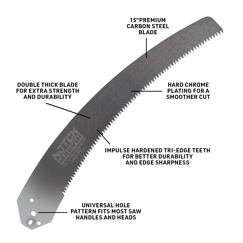 Versatile Pole Saw with Telescoping, Yellow (40207), 15 Blade - Yellow Model 7F166B