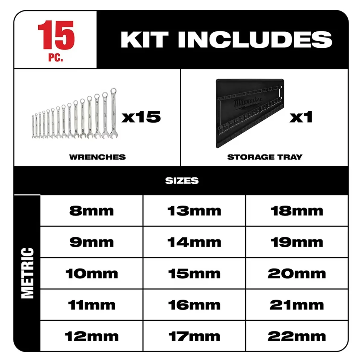 Essential Hand Tool Set with Storage Tray - Multicolor 48-22-9515 for General Purpose Model 4AEC99