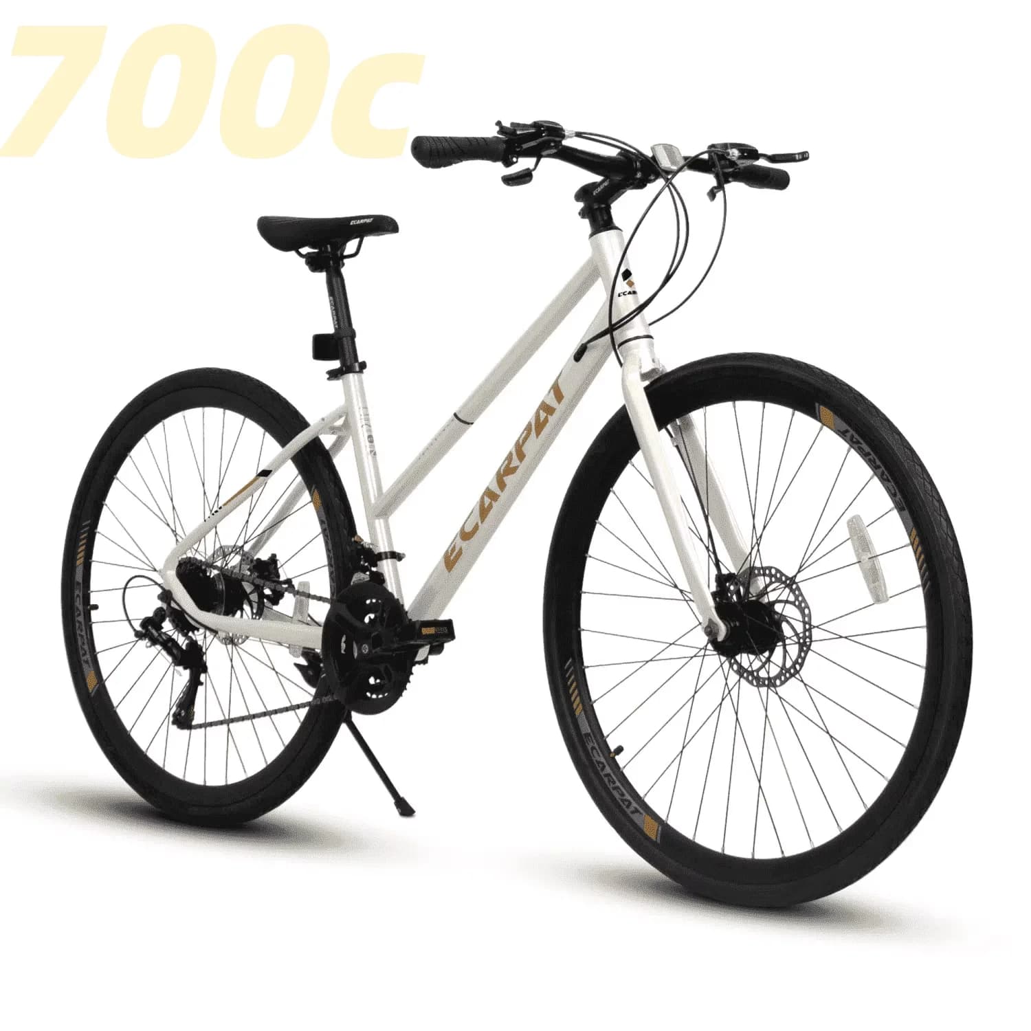 Efficient Cruiser Bike with Lightweight, Adjustable Height, Adjustable Seat Height - Off-White Model 8CC8BE