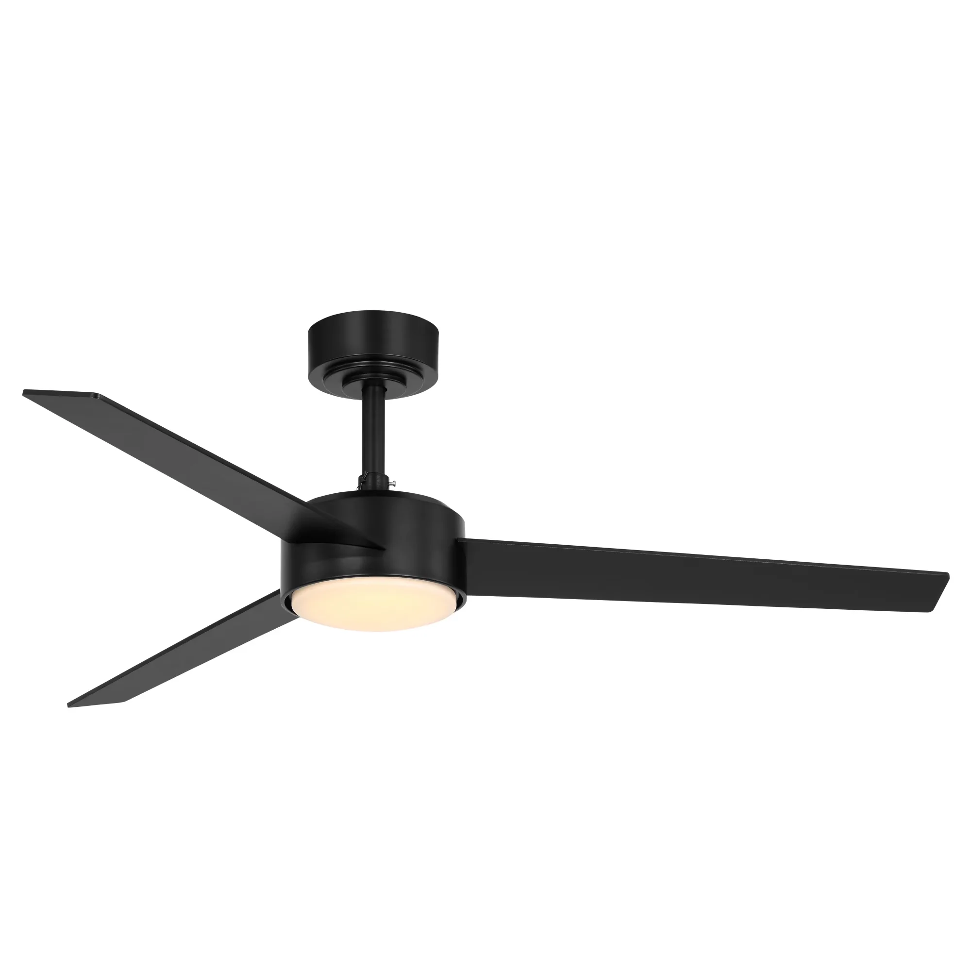Versatile Ceiling Fan with LED, Remote Controlled, Traditional - Black Acrylic Model D16D1F