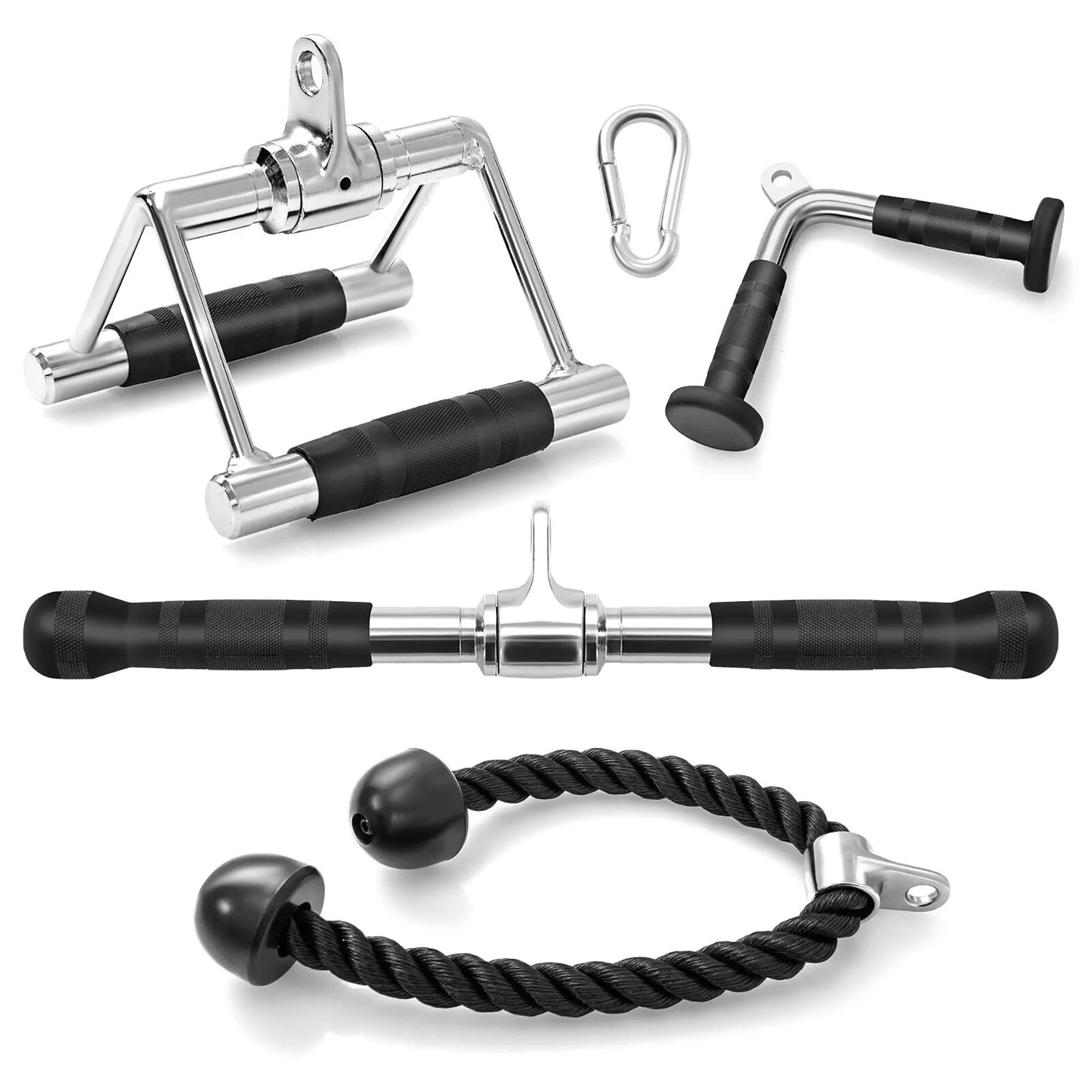 Classic Home Gym Accessory with Heavy Duty - Silver Metal, Nylon, Tpe 4 PCS Model CC24EB