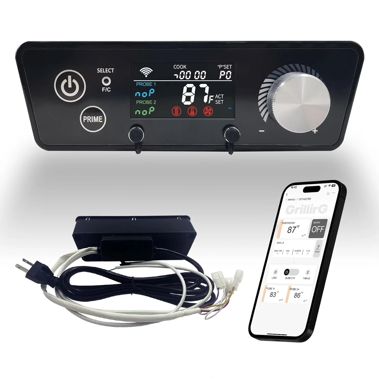Smoker Compact with Heat Thermometer, Digital Temperature Control - Wifi Controller Plastic Model D95ADA