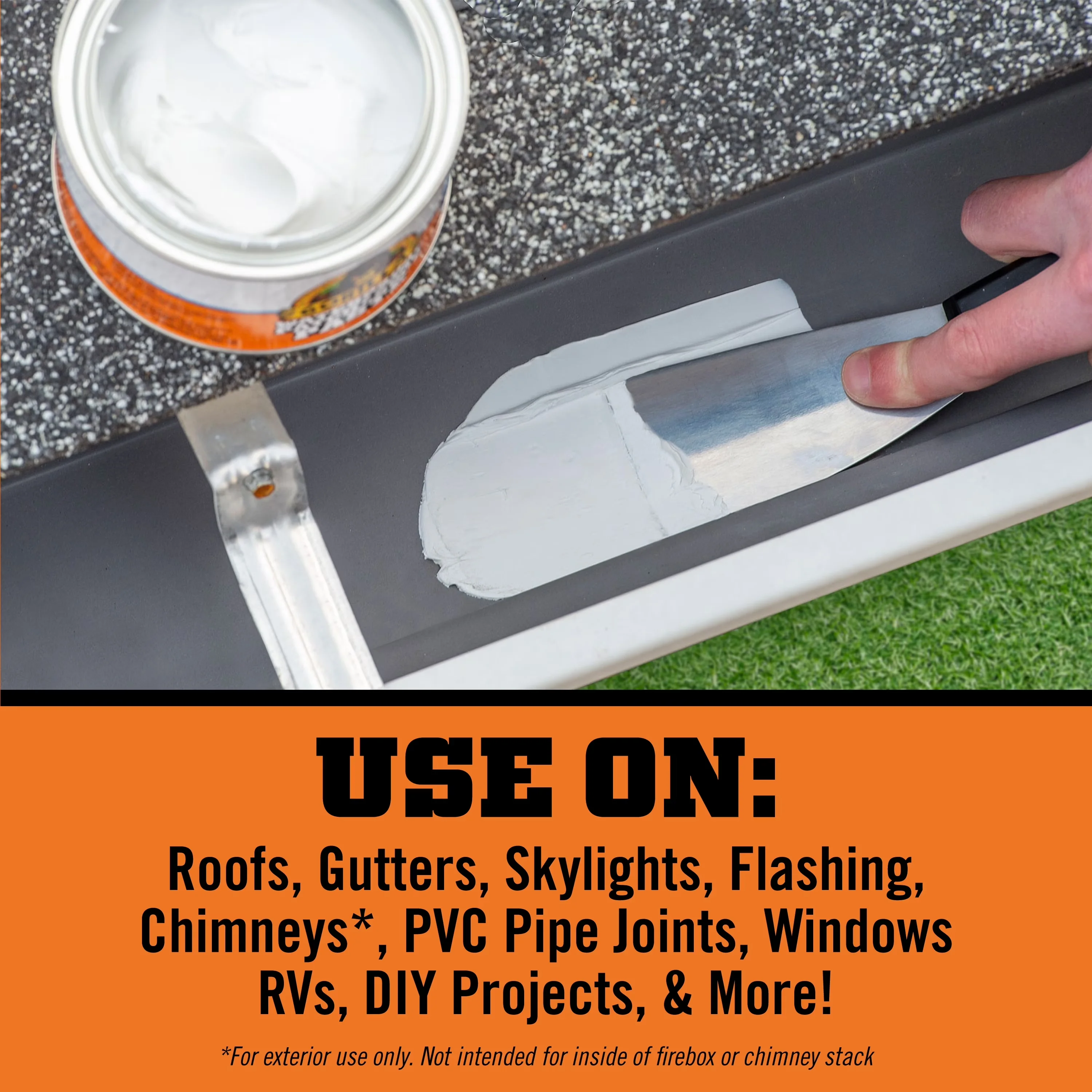 Stylish Building Material with Adhesive Form" Spreadable Paste, Stops & Prevents Leaks, Apply on Wet, Damp and Dry Surfaces - White Model 7F296C