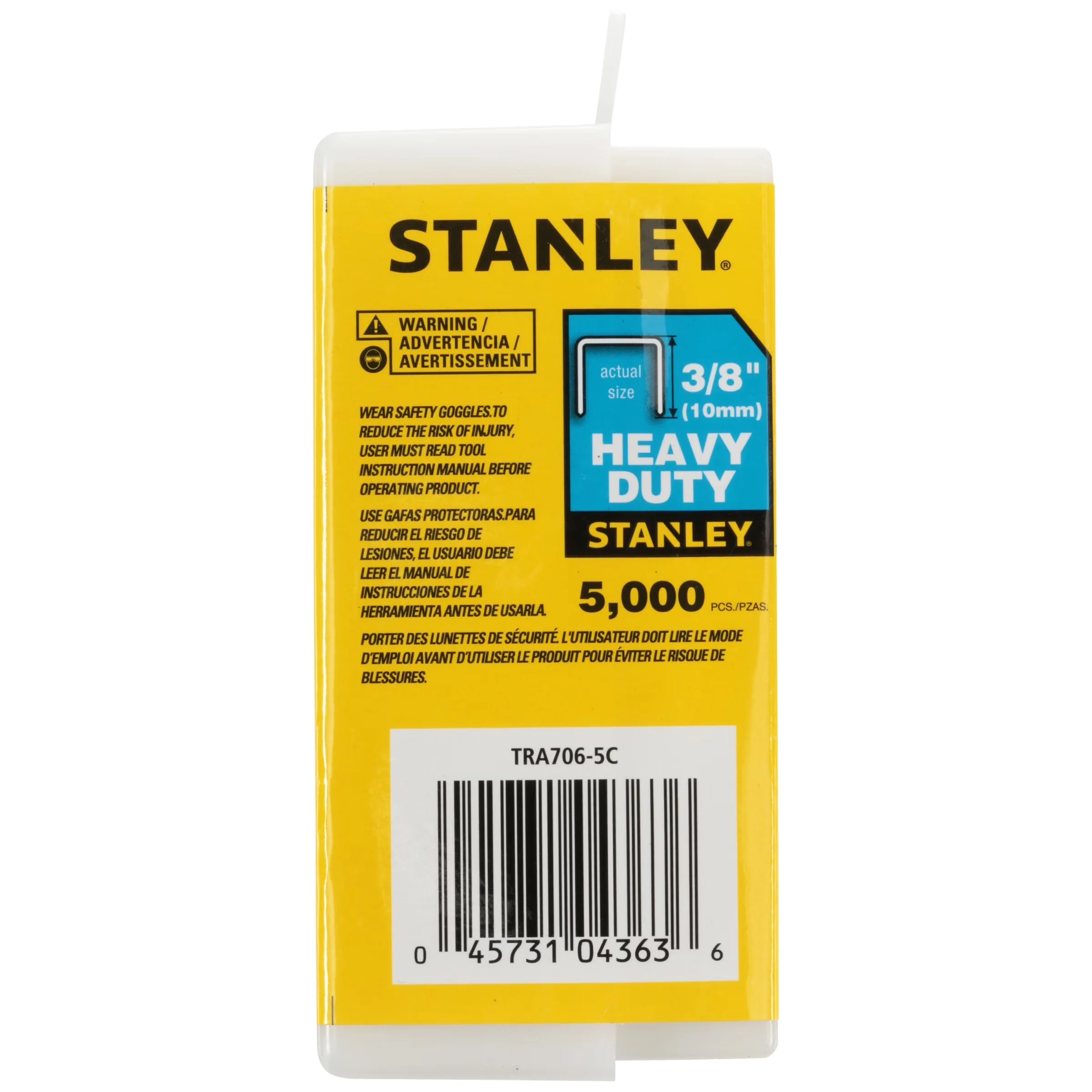 Quality Pro Tool with Heavy-Duty, 3/8-Inch Heavy Duty Staples 5000 ct Box - Steel Black Model C46DD8