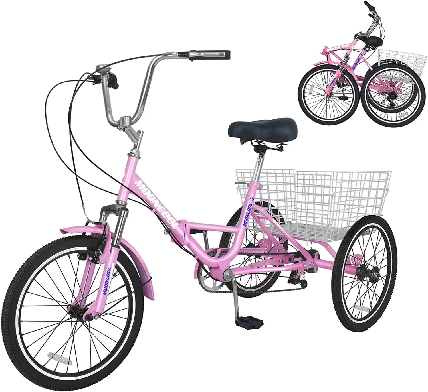 Stylish Mountain Bike with Adult Tricycle 7 Speed - Pink 24 inch - Long-Lasting Performance Model FF77A8