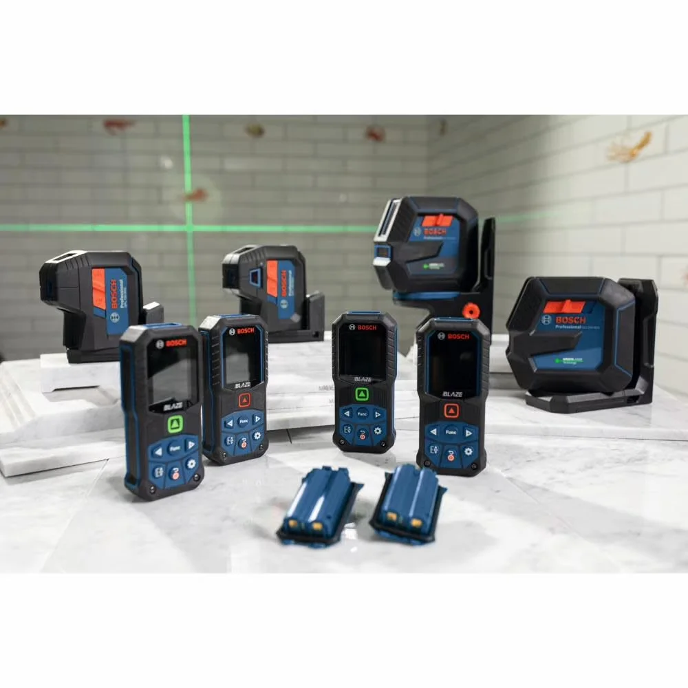 Essential Measuring Layout with Battery, Easy To Read, Bluetooth - Green Rubber Model 1FC000