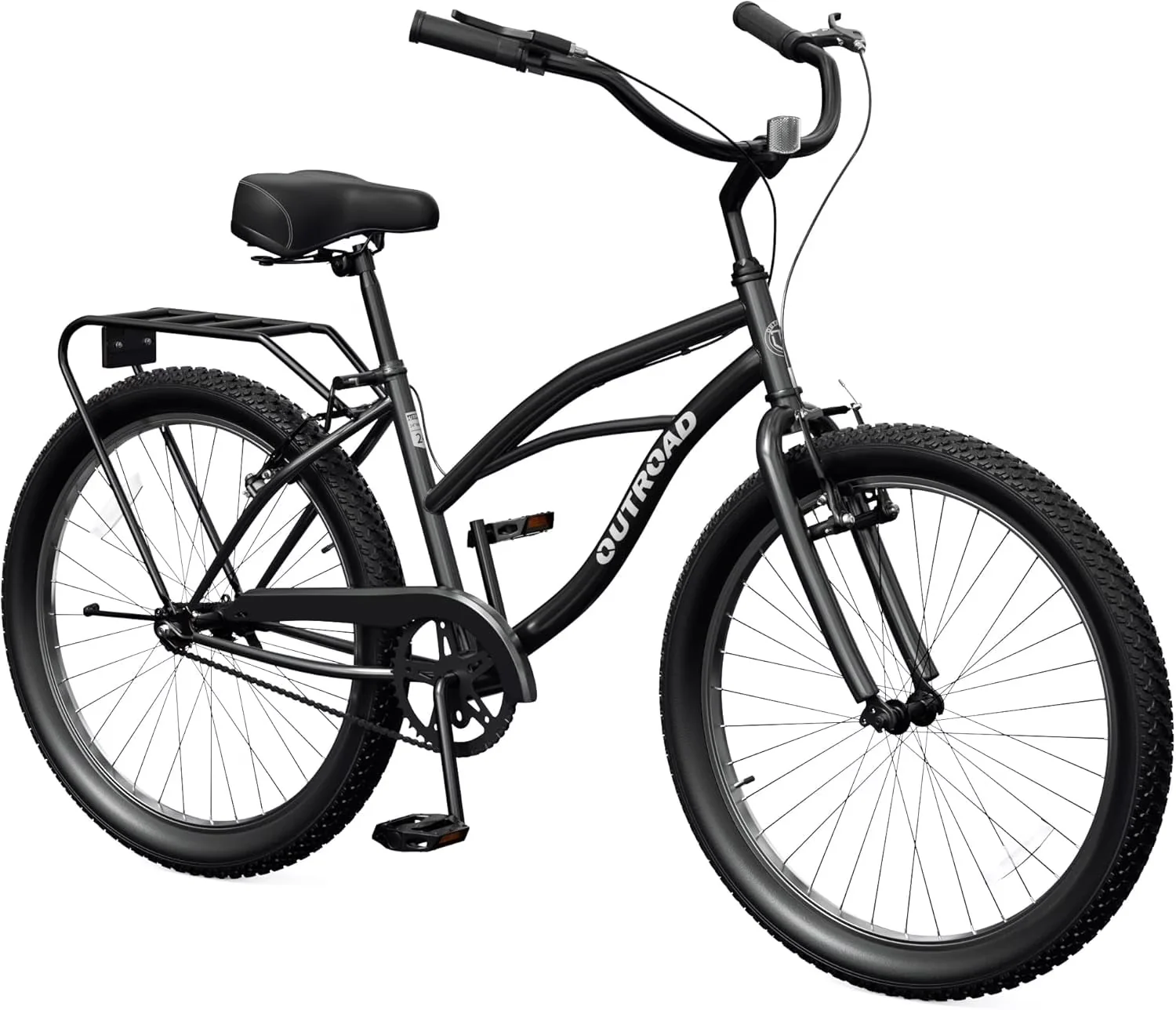 Cruiser Bike Efficient with Adjustable Seat, 26", 1-Speed Beach & City Bicycle - Black Model DA968A