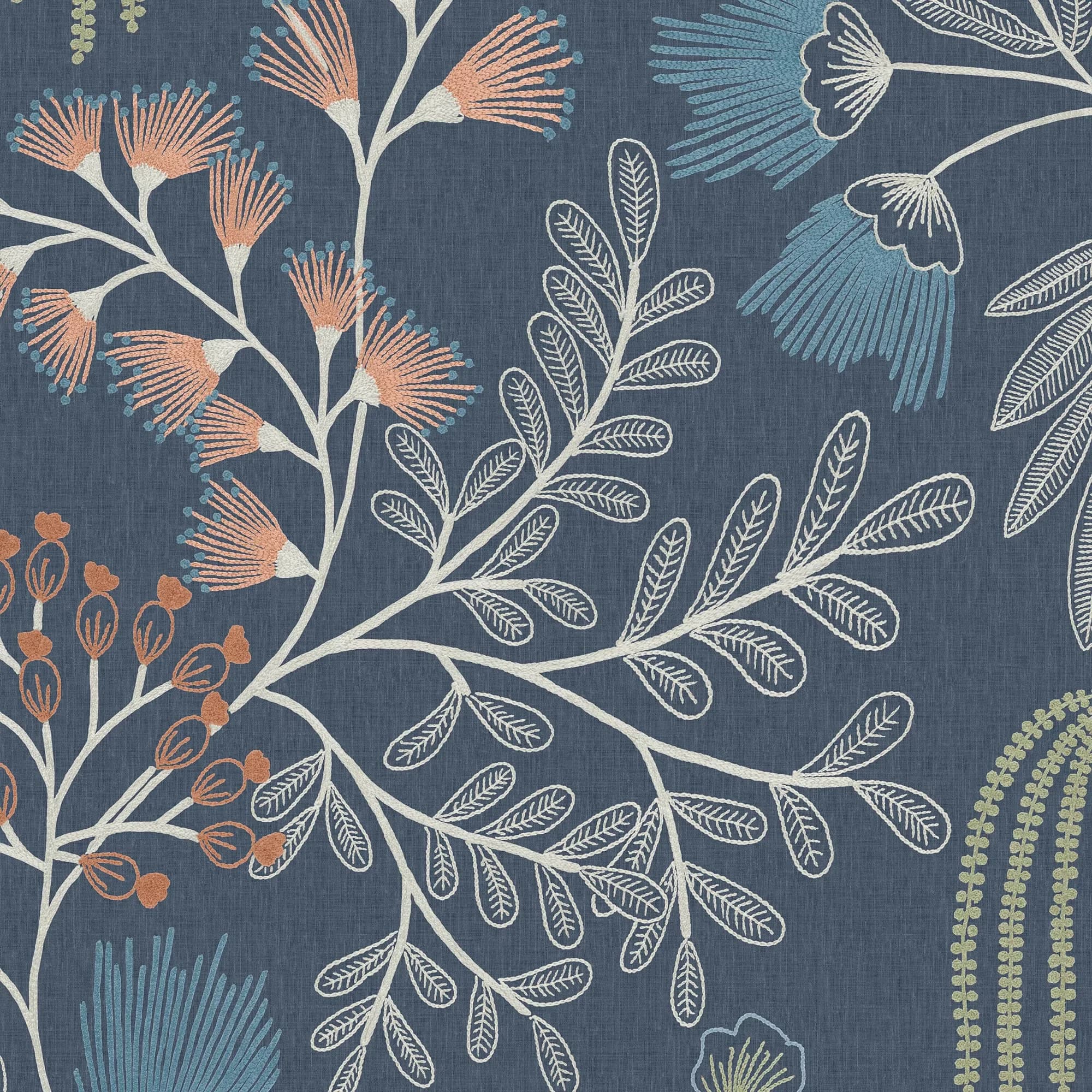 Essential Wallpaper Wall Decals Wall Covering with Removable, Richmond Navy - Blue Non-Woven Model CDE30E