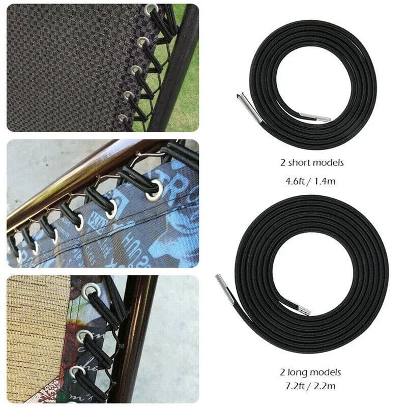 Patio Chair Durable with 4Pcs Zero Gravity Replacement Cord Laces for Garden - Model 37B12D