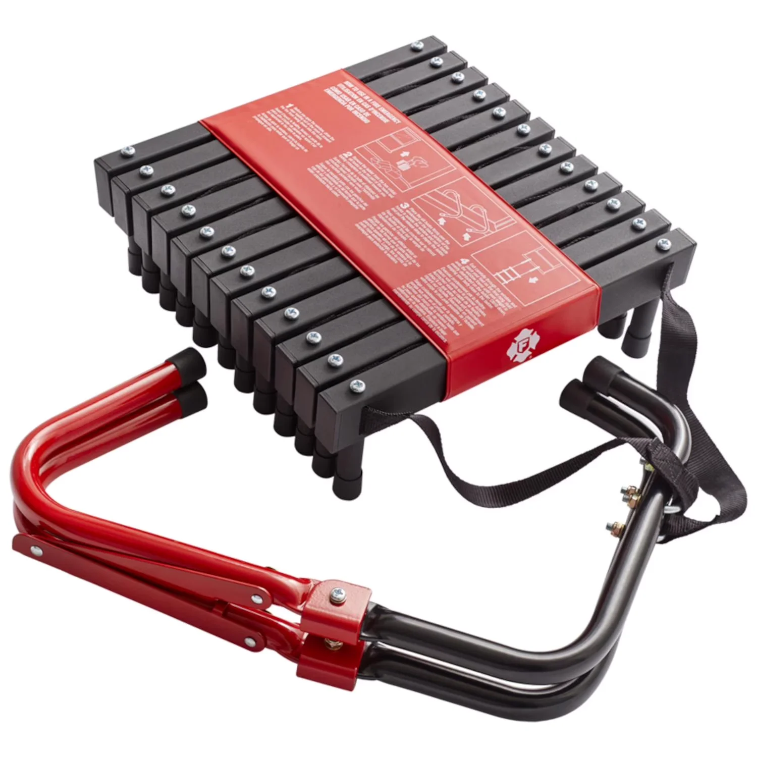 Ladders And Step Stool Professional with 2 Story, Escape Ladder - Black Steel, Nylon Model 6A2D34