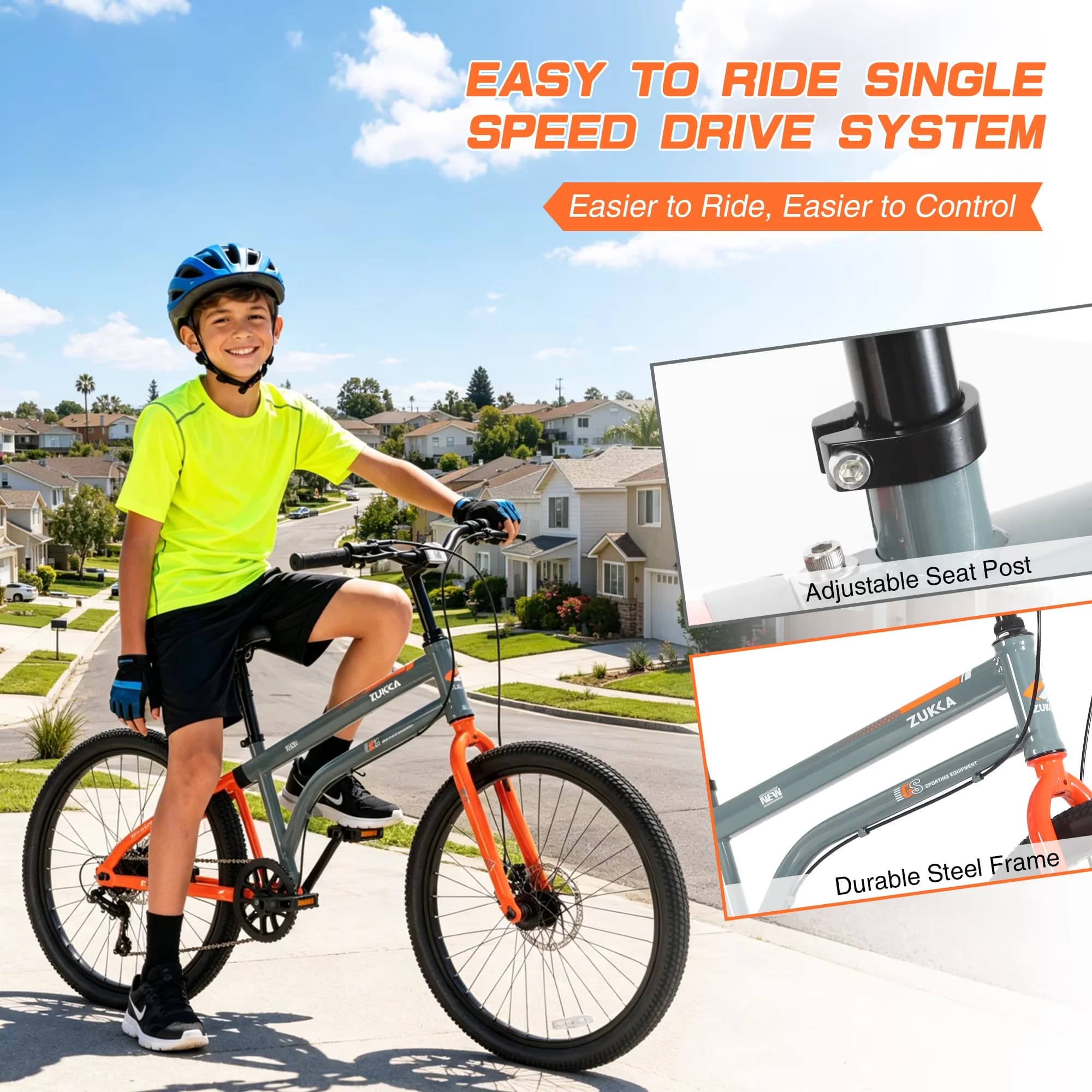 Efficient Mountain Bike with Adjustable Seat Height - Gray 24 inch - Industrial Grade Model 7FAAAA